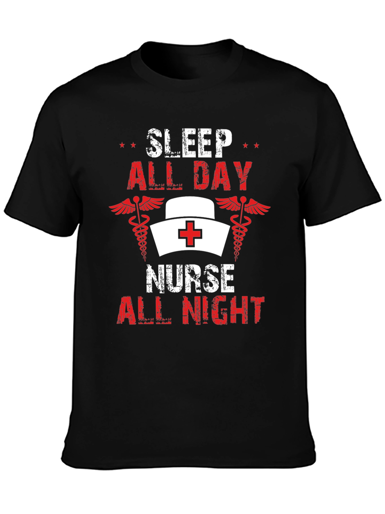 Sleep All Day Nurse All Night Graphic Tee
