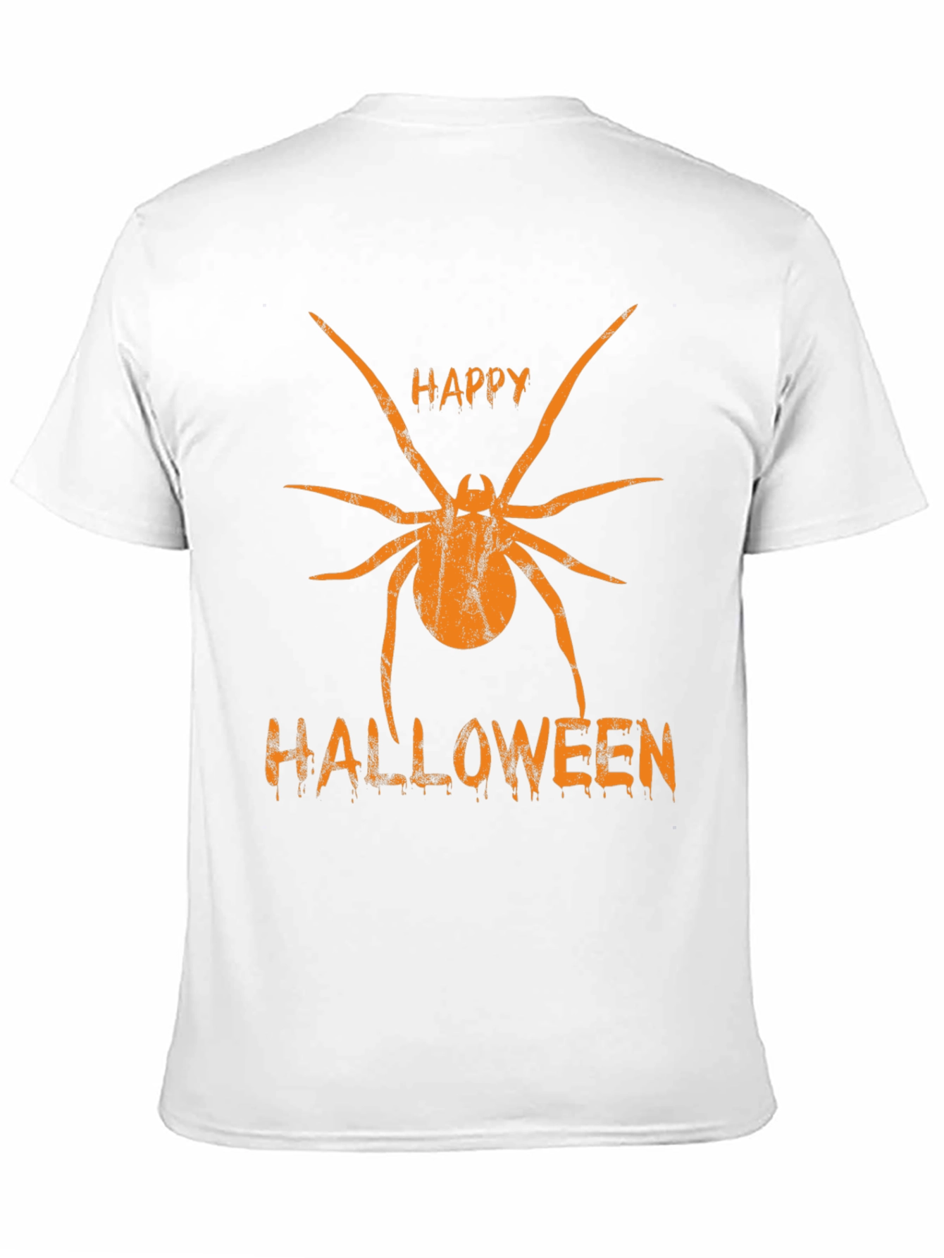 Happy Halloween Spider Graphic Tee - Black