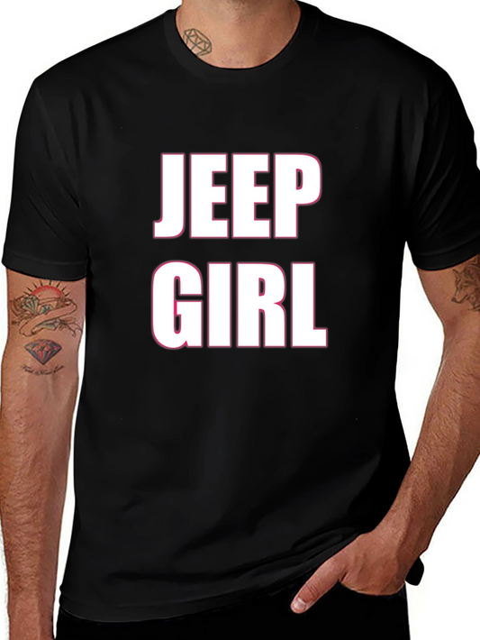 Jeep Girl T-Shirt - Black Cotton Blend