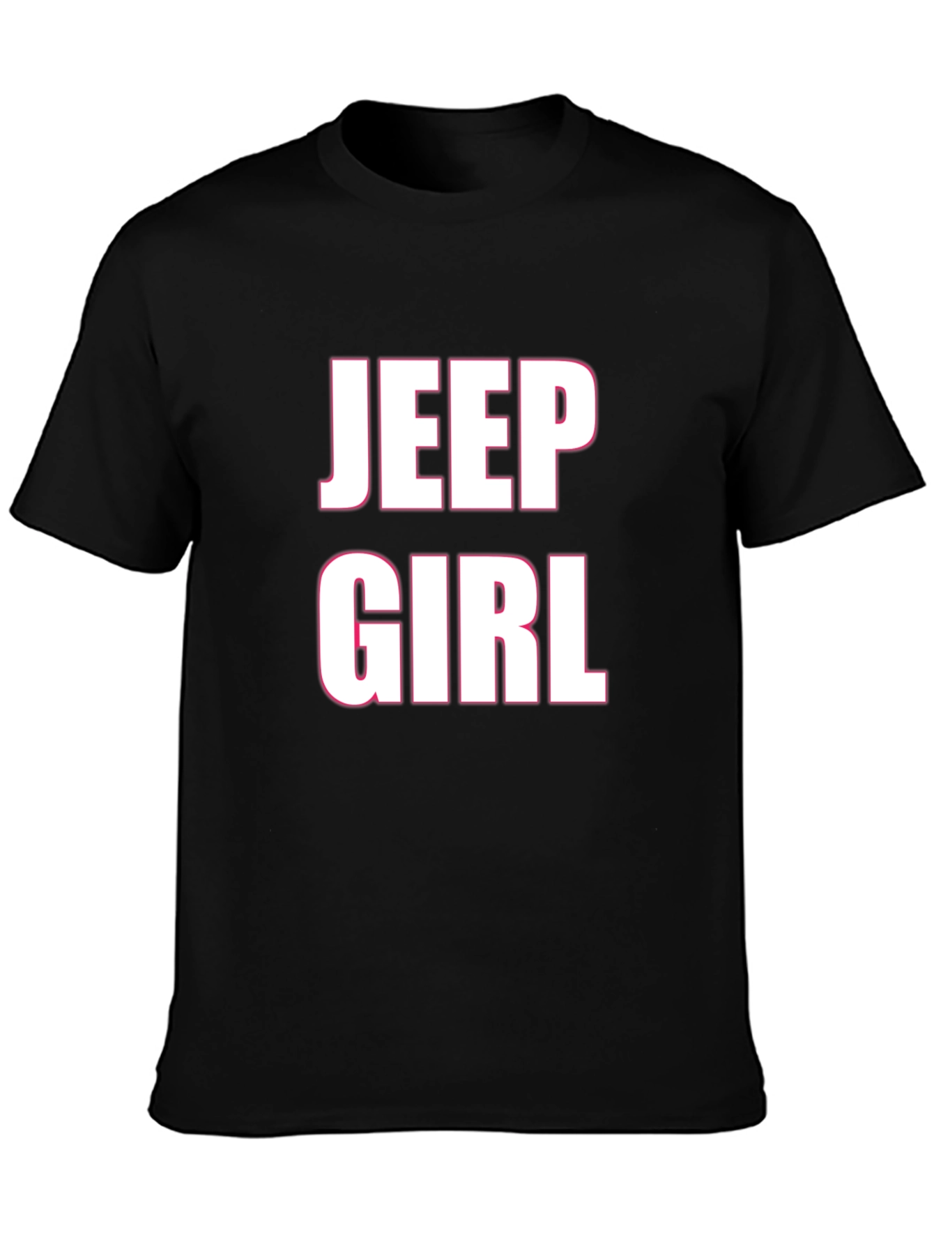 Jeep Girl T-Shirt - Black Cotton Blend
