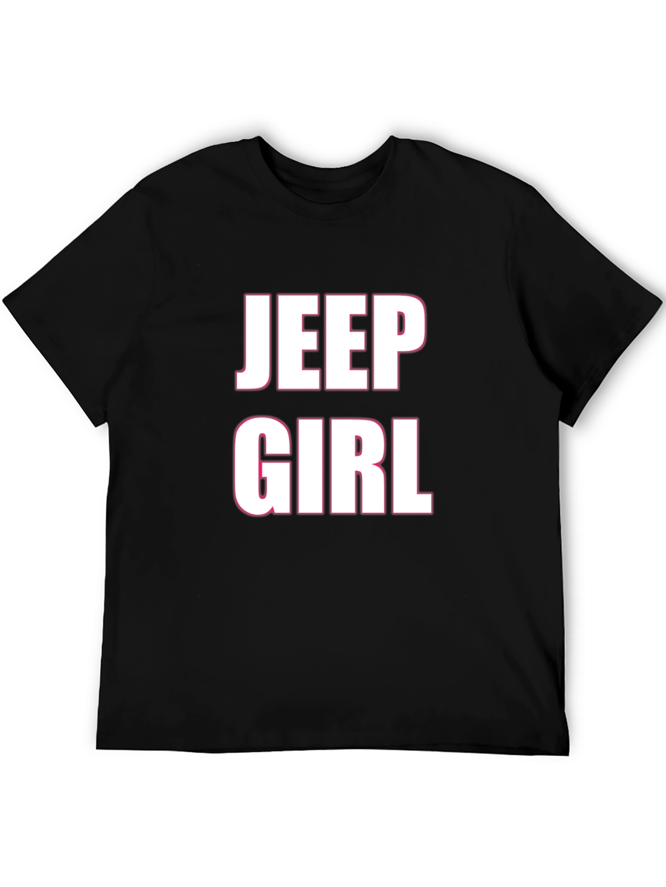 Jeep Girl T-Shirt - Black Cotton Blend