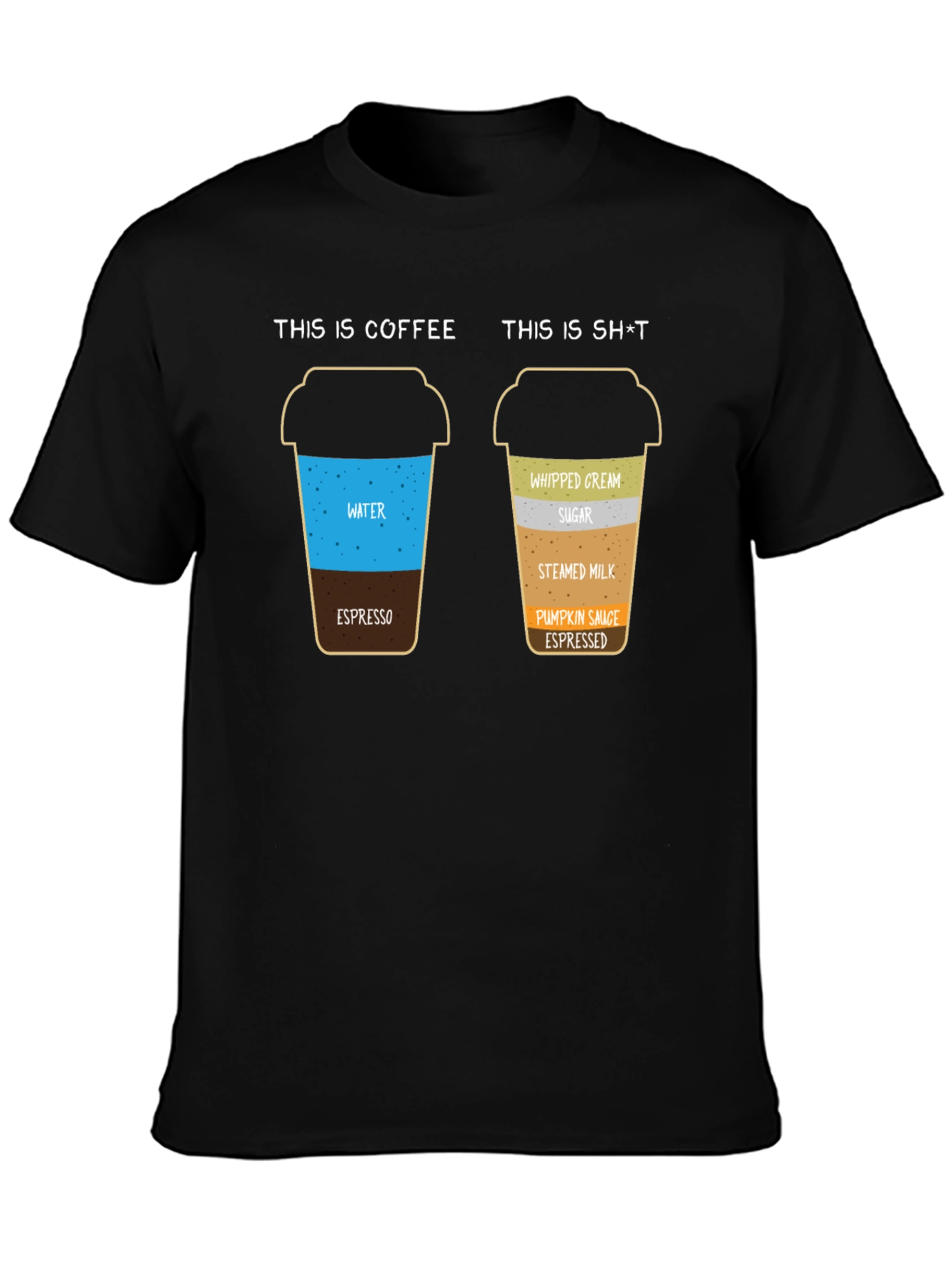 Funny Coffee vs. Sh*t T-Shirt - Coffee Lover Gift