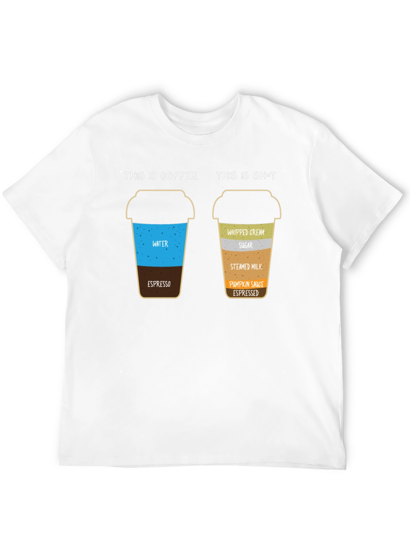 Funny Coffee vs. Sh*t T-Shirt - Coffee Lover Gift