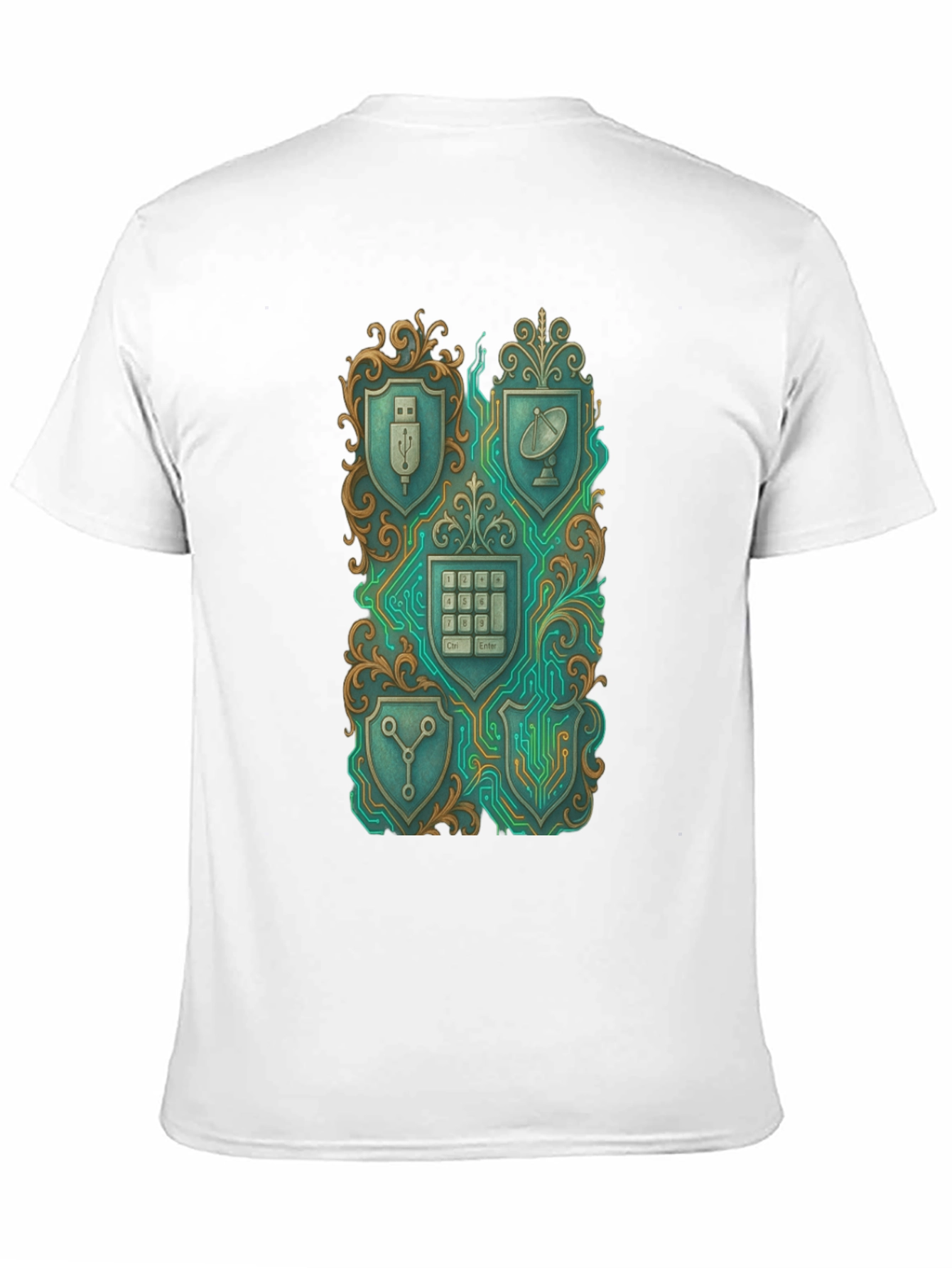 Tech Shield Tee - Gadget Crest Black T-Shirt