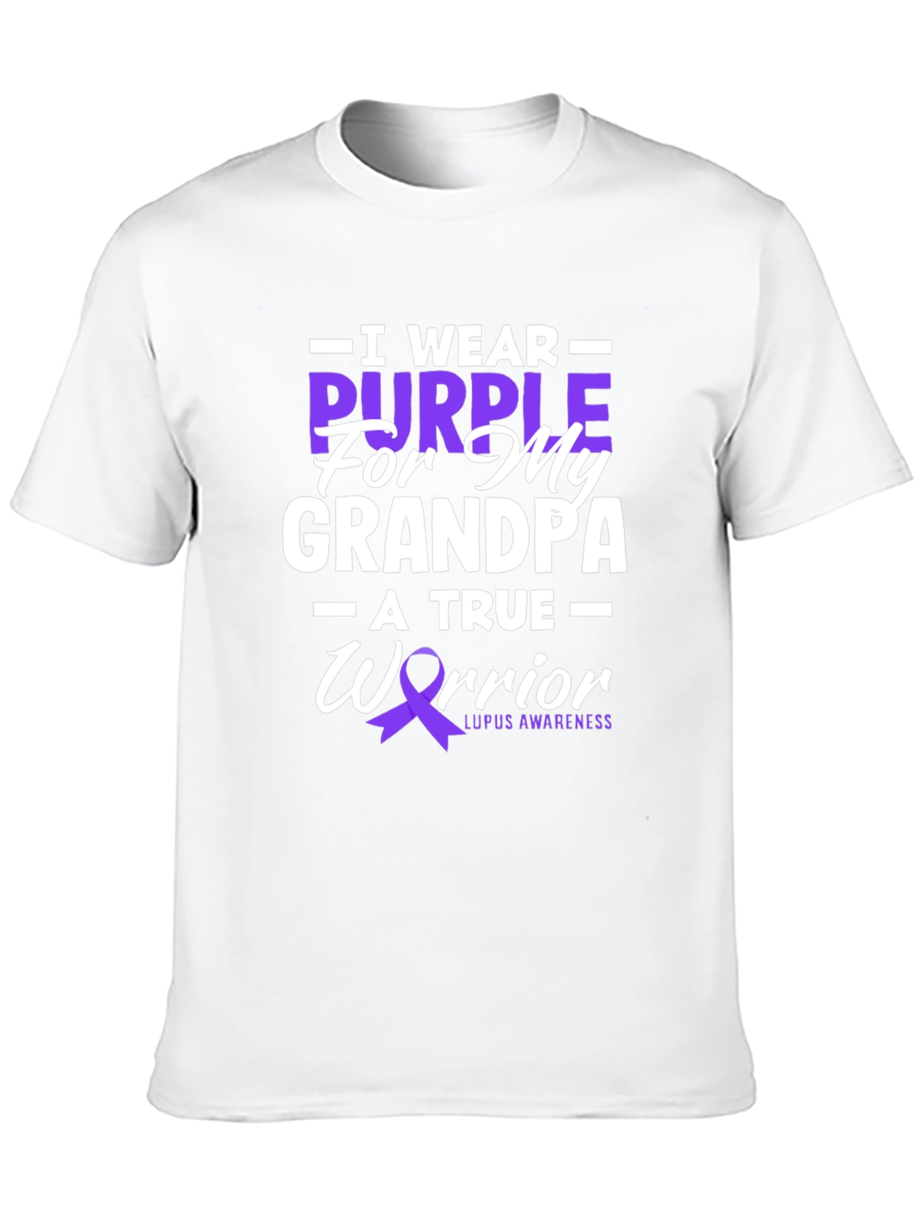 Purple Ribbon Lupus Awareness Grandpa T-Shirt