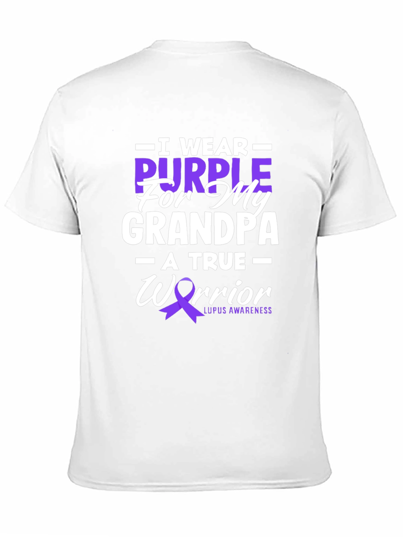 Purple Ribbon Lupus Awareness Grandpa T-Shirt