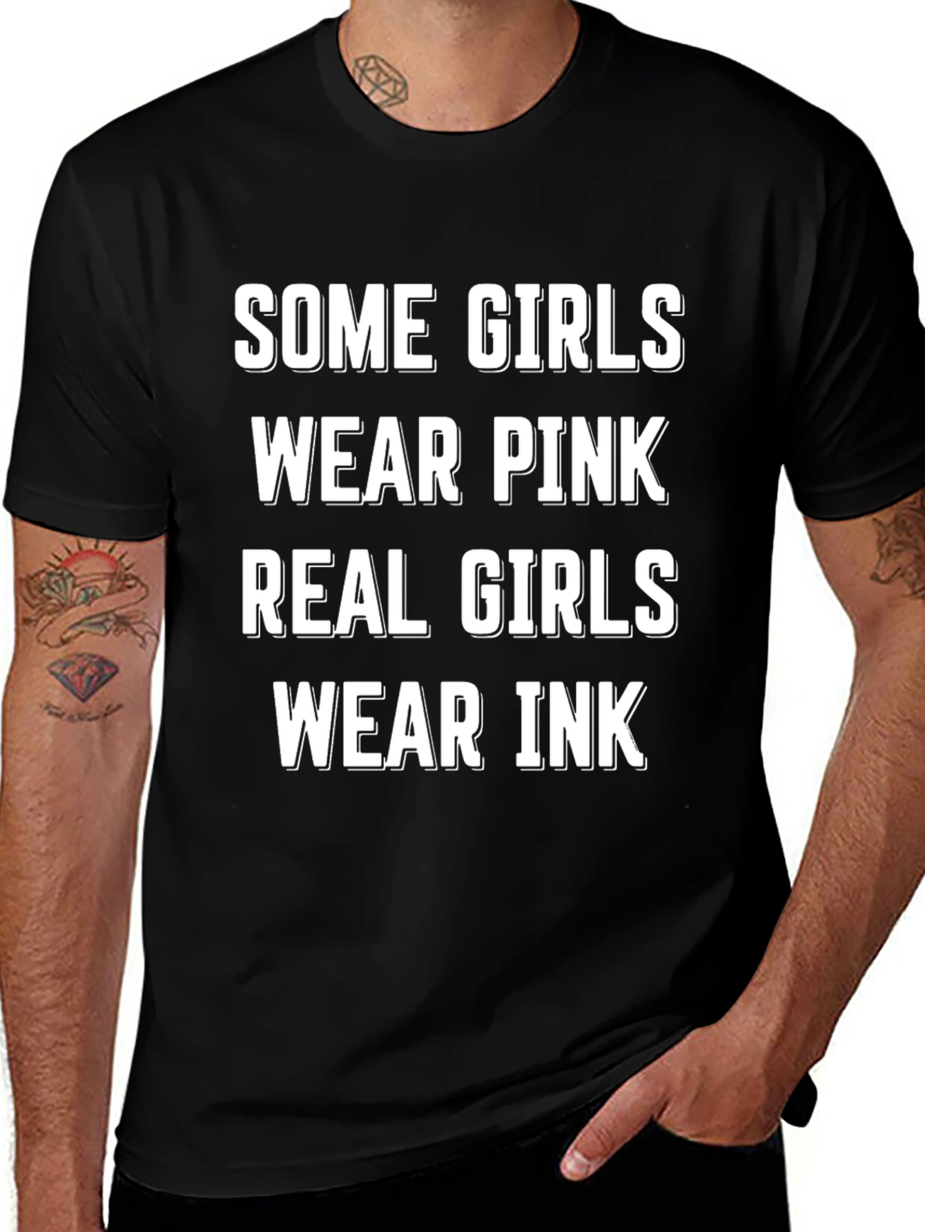 Real Girls Wear Ink T-Shirt - Funny Tattoo Tee