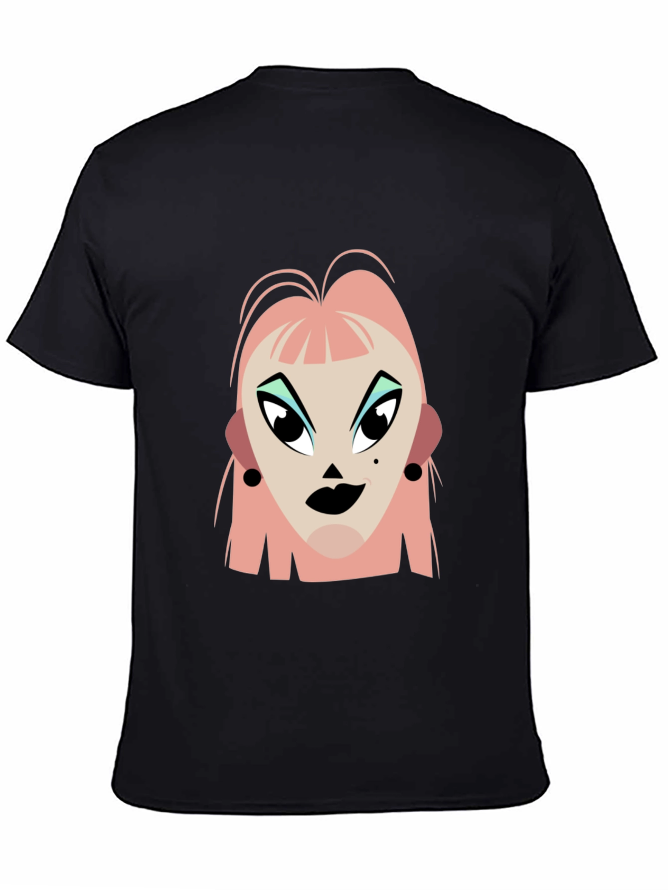 Pop Art Graphic Print Black T-Shirt