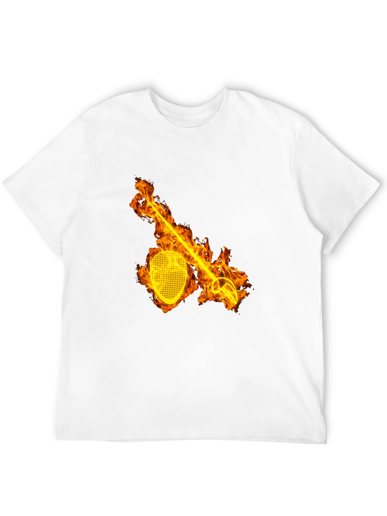 Flaming Fencing T-Shirt - Black Graphic Tee
