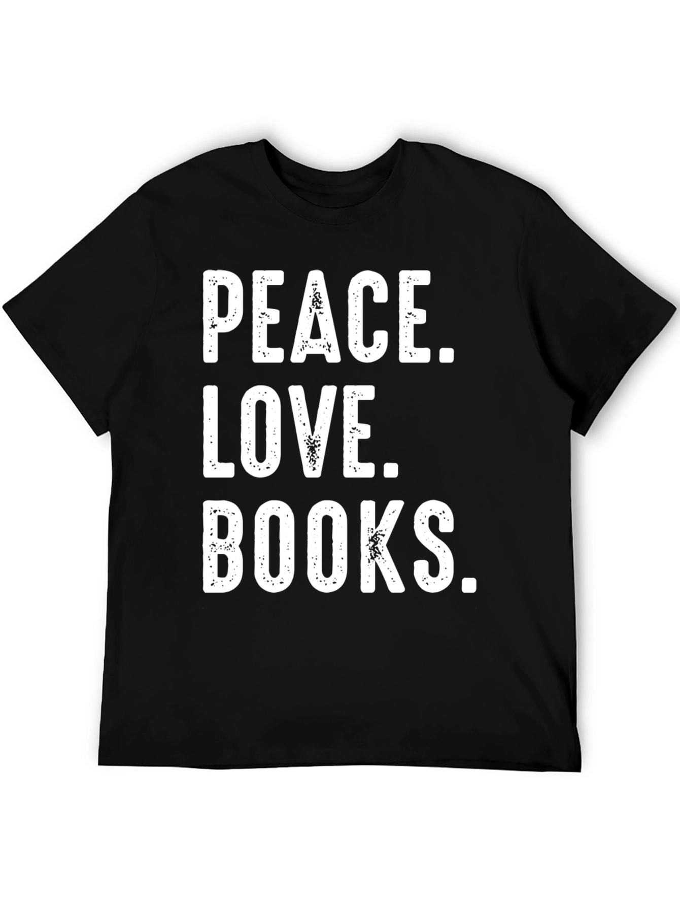 Peace Love Books T-Shirt - Black