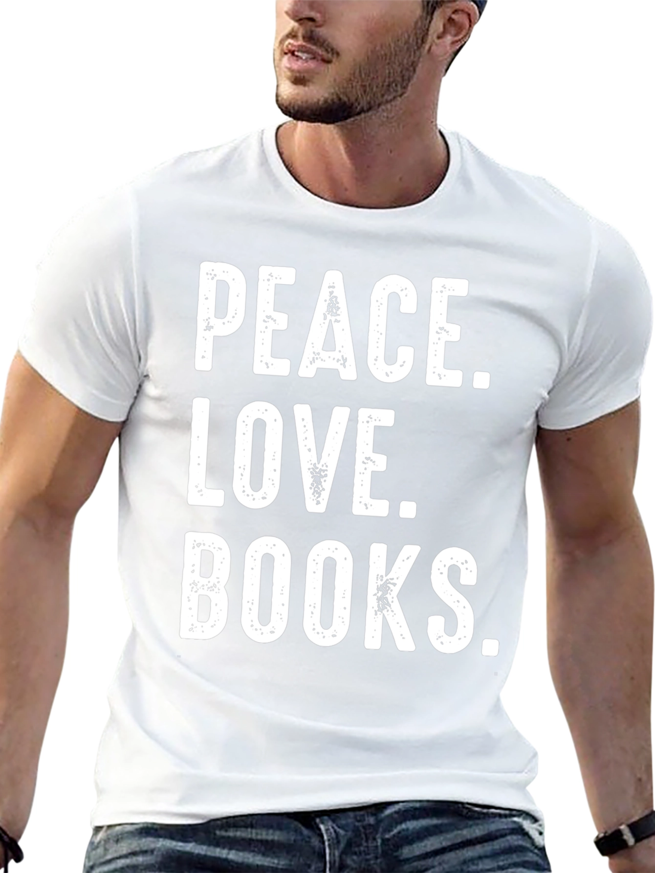Peace Love Books T-Shirt - Black