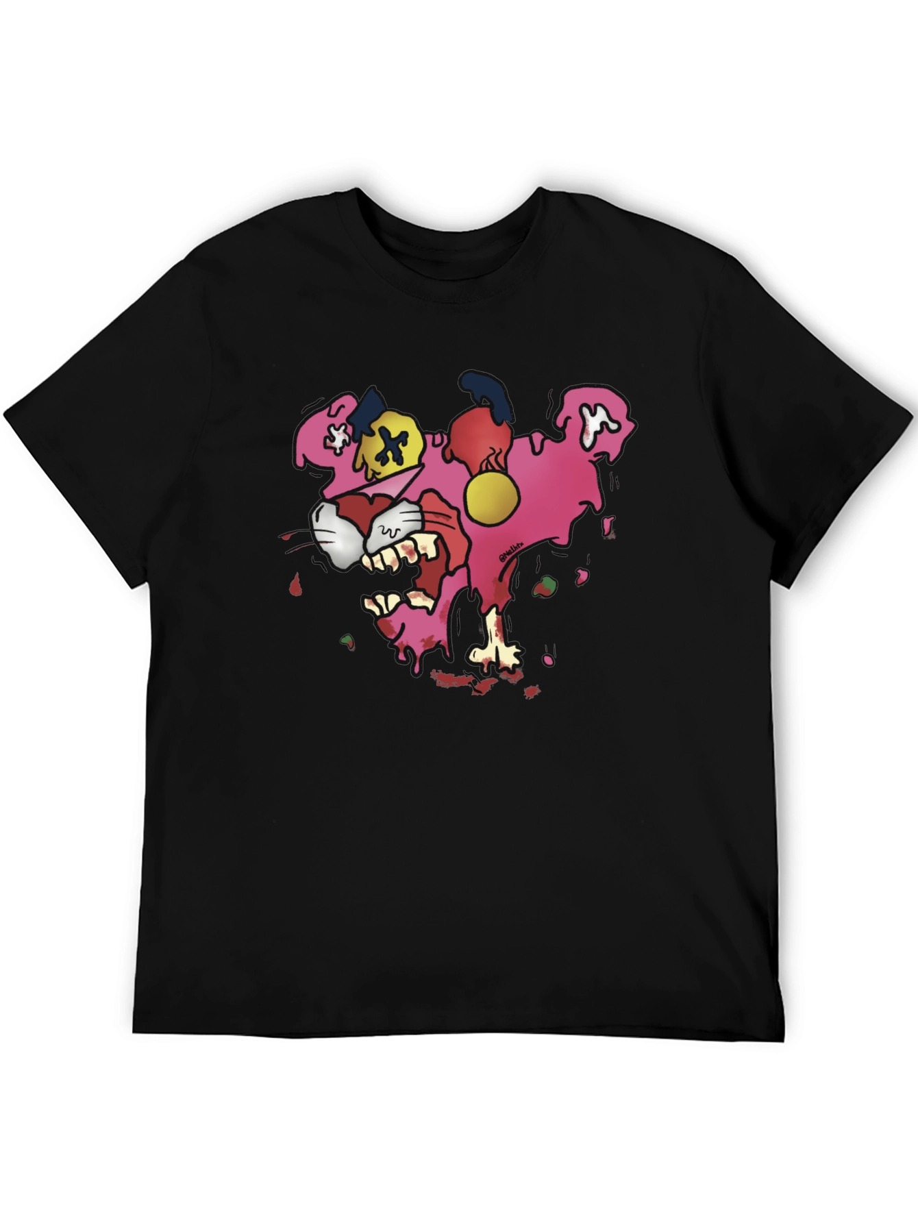 Cartoon Pink Panther Graphic T-Shirt