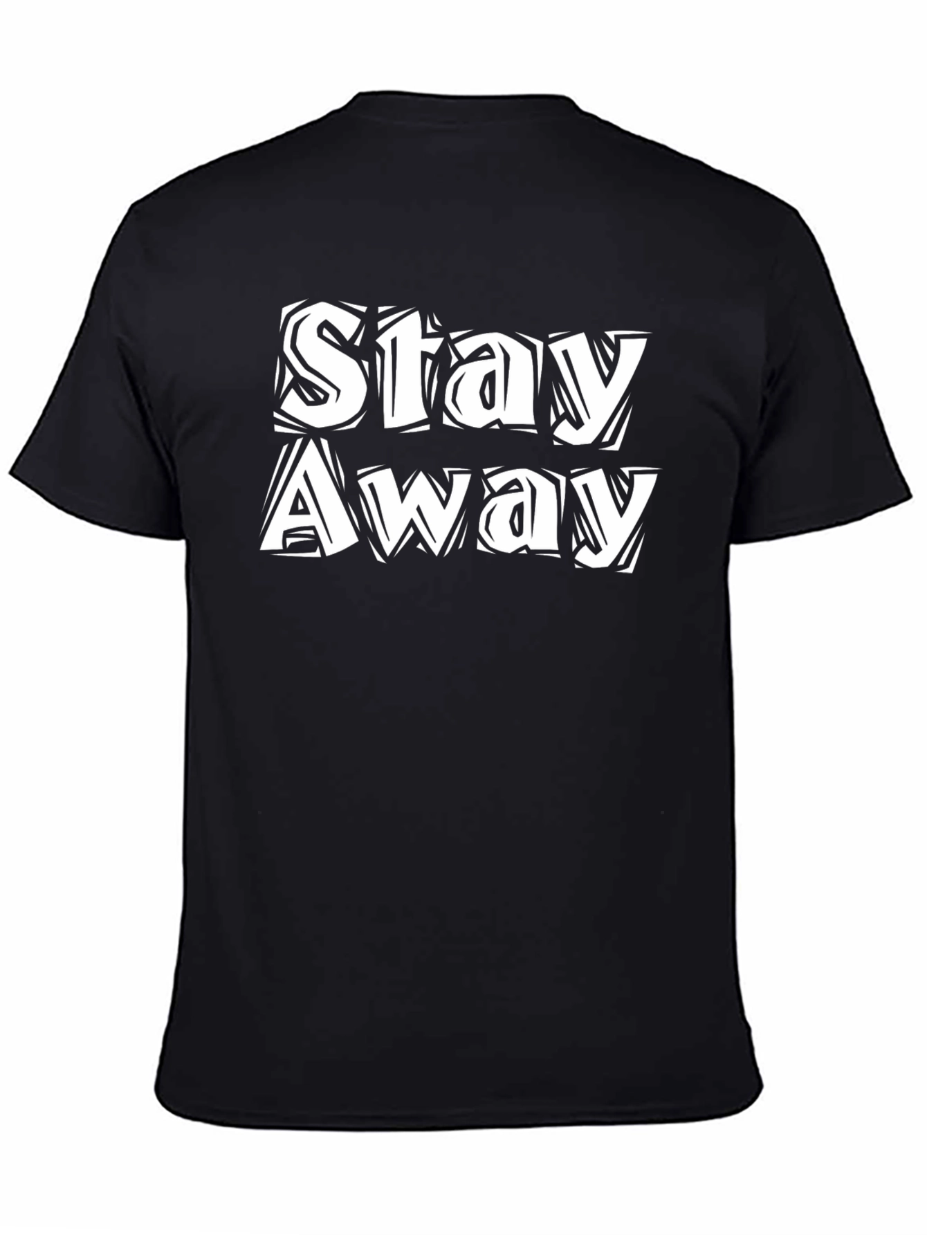 Stay Away Graphic Black T-Shirt