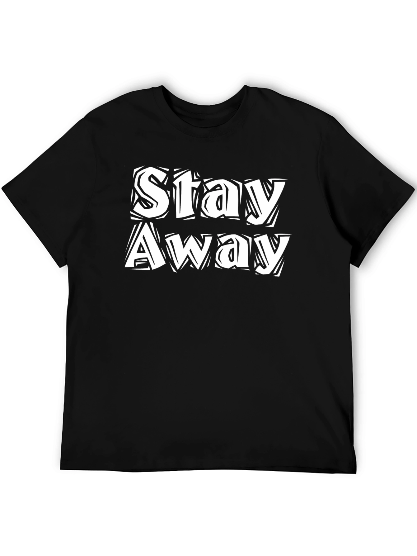 Stay Away Graphic Black T-Shirt