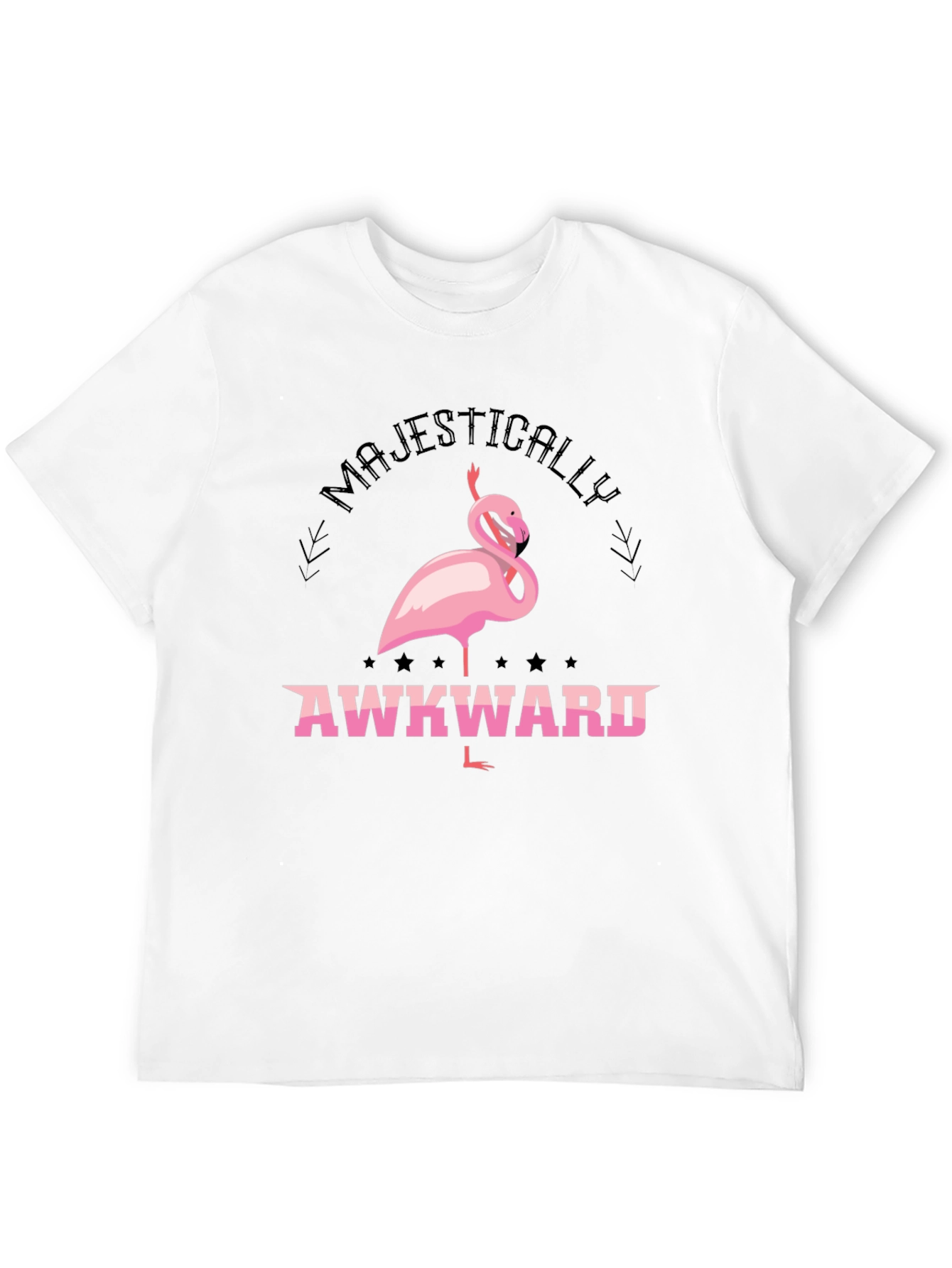 Majestically Awkward Flamingo Graphic Tee