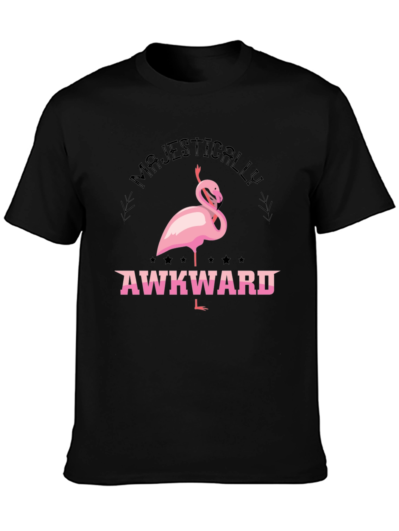 Majestically Awkward Flamingo Graphic Tee