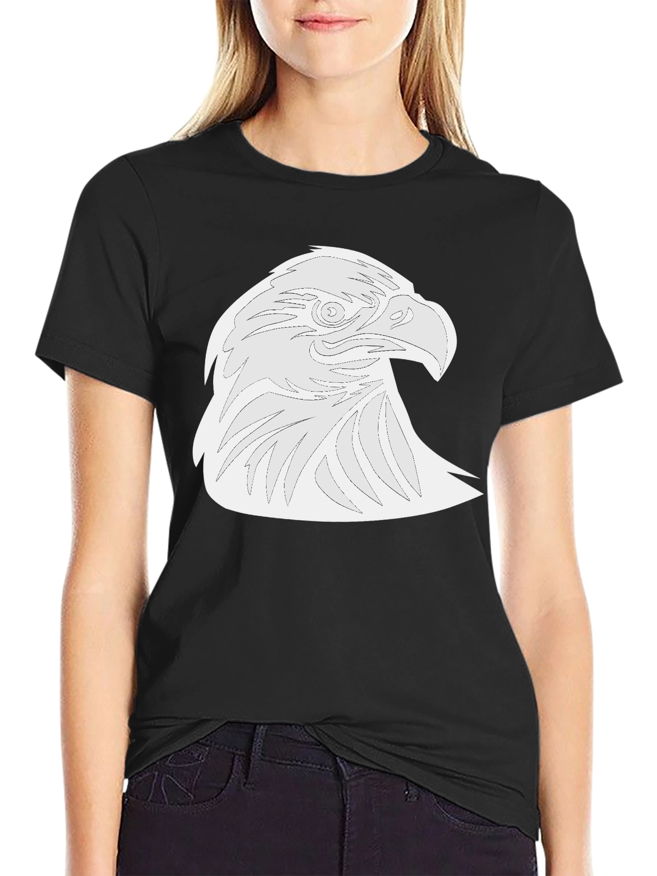 Eagle Graphic Tee - Black Casual T-Shirt