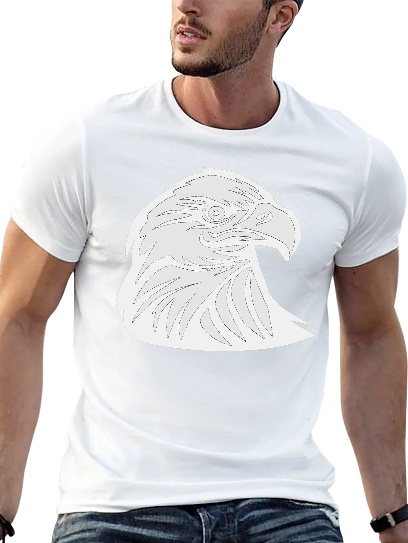 Eagle Graphic Tee - Black Casual T-Shirt