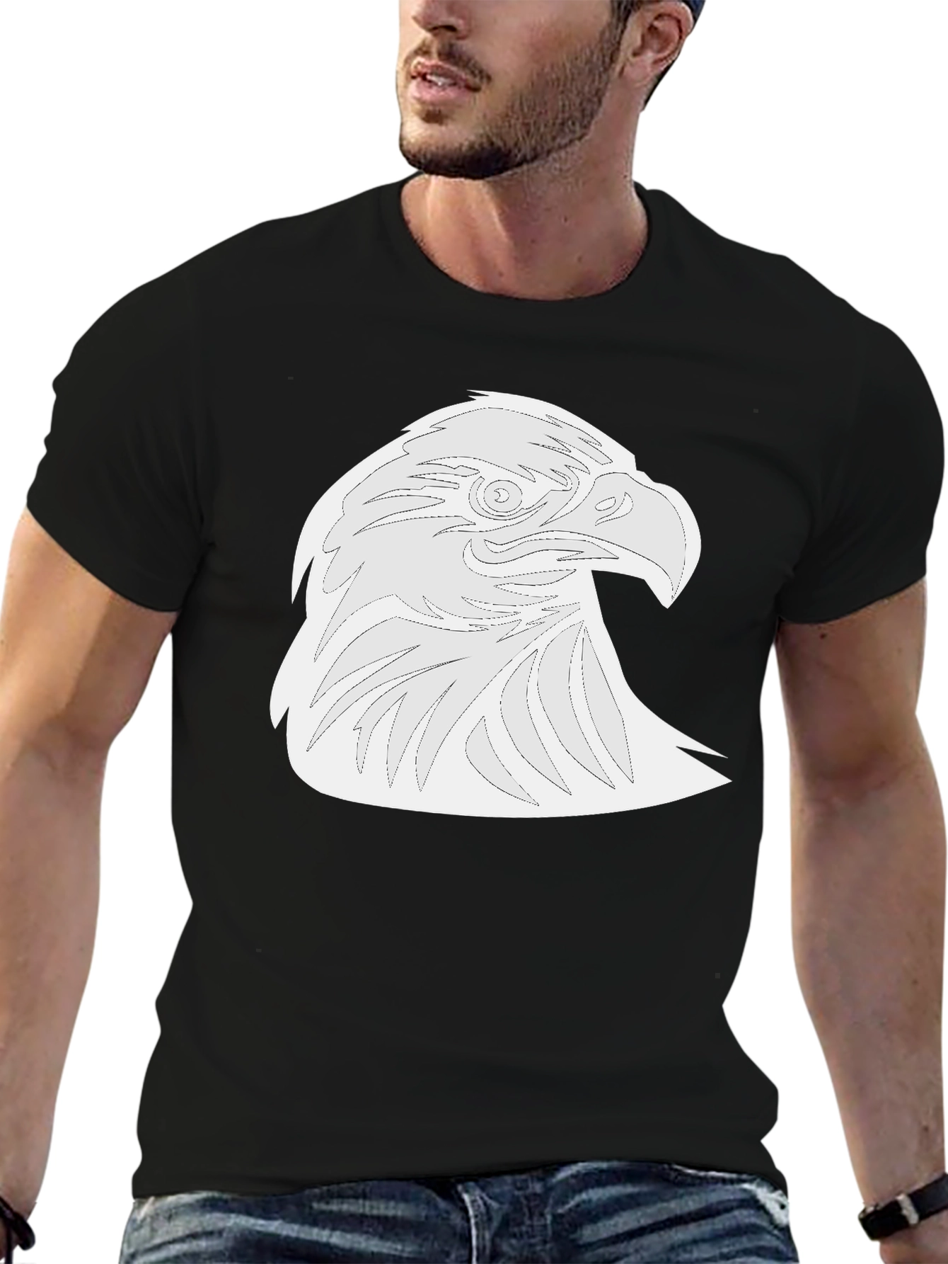 Eagle Graphic Tee - Black Casual T-Shirt