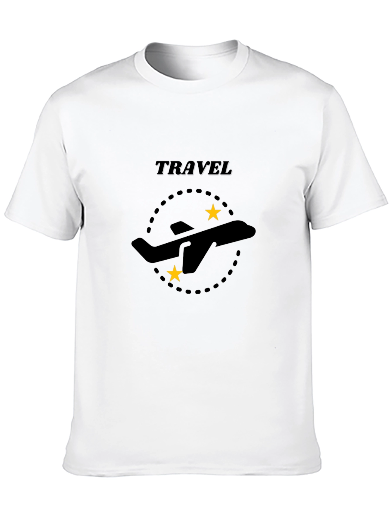 Travel Airplane Graphic Tee - Black