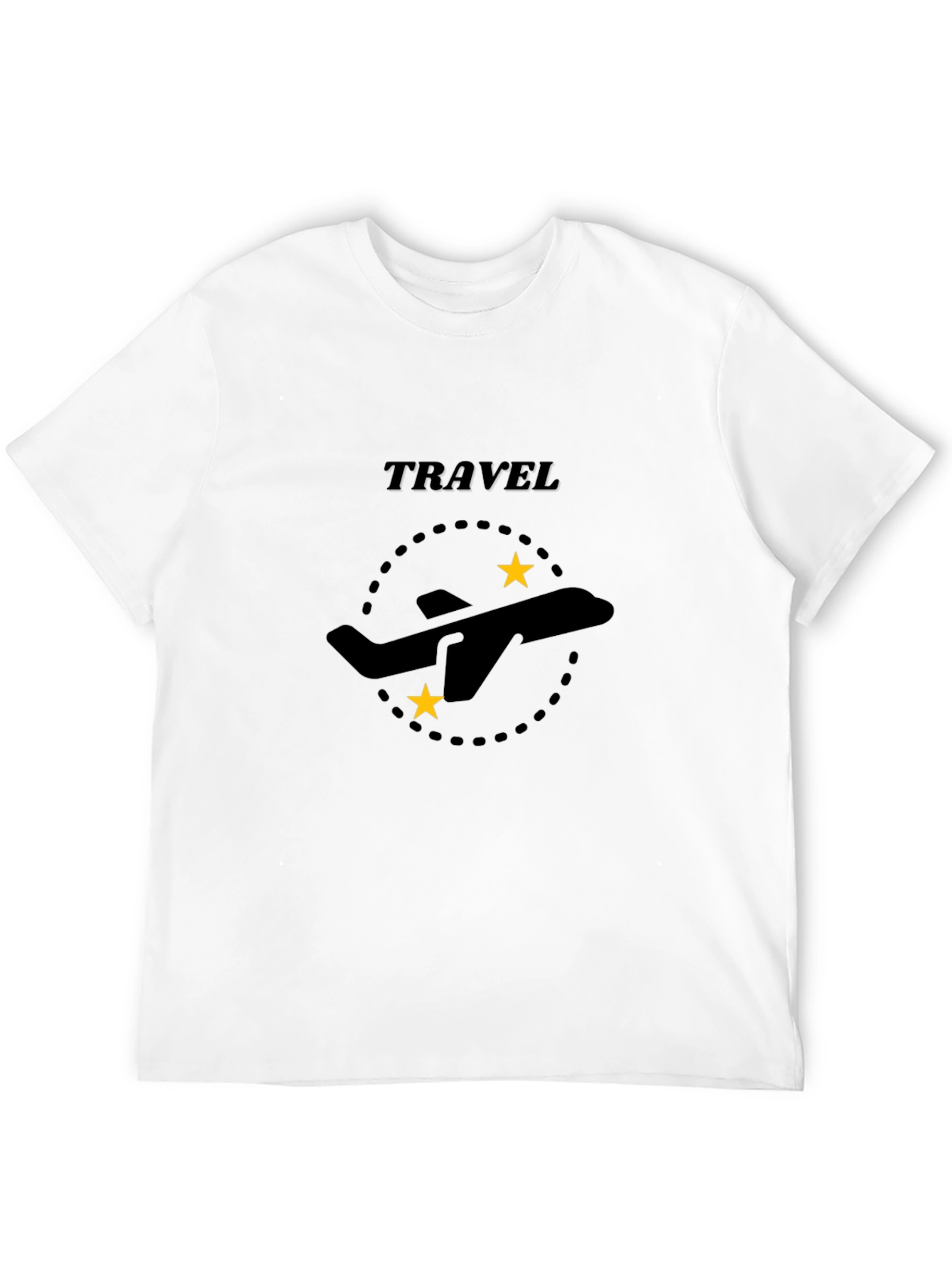 Travel Airplane Graphic Tee - Black