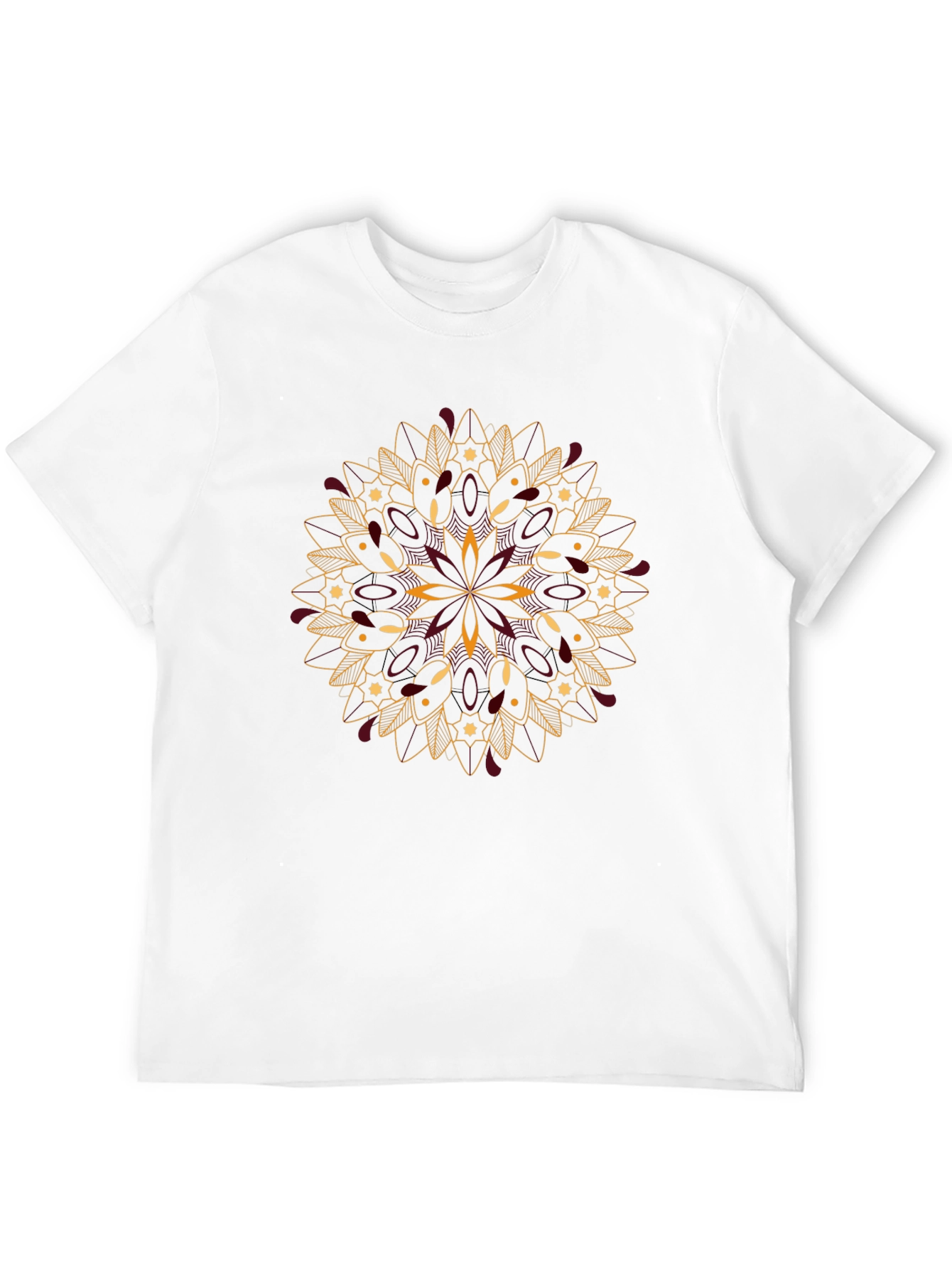 Mandala Print Black T-Shirt
