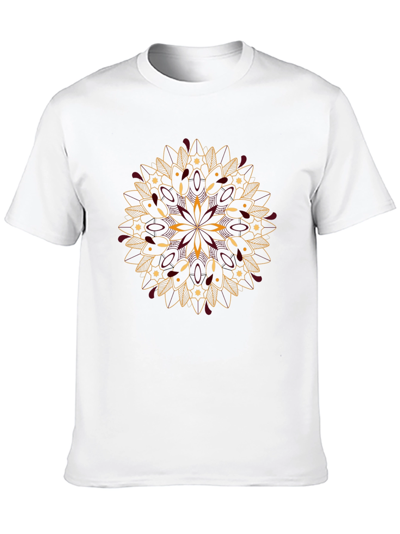 Mandala Print Black T-Shirt