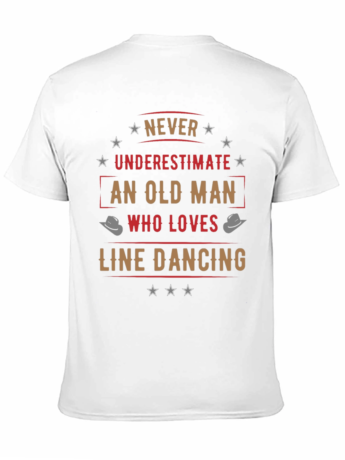 Never Underestimate Old Man Line Dancing T-Shirt