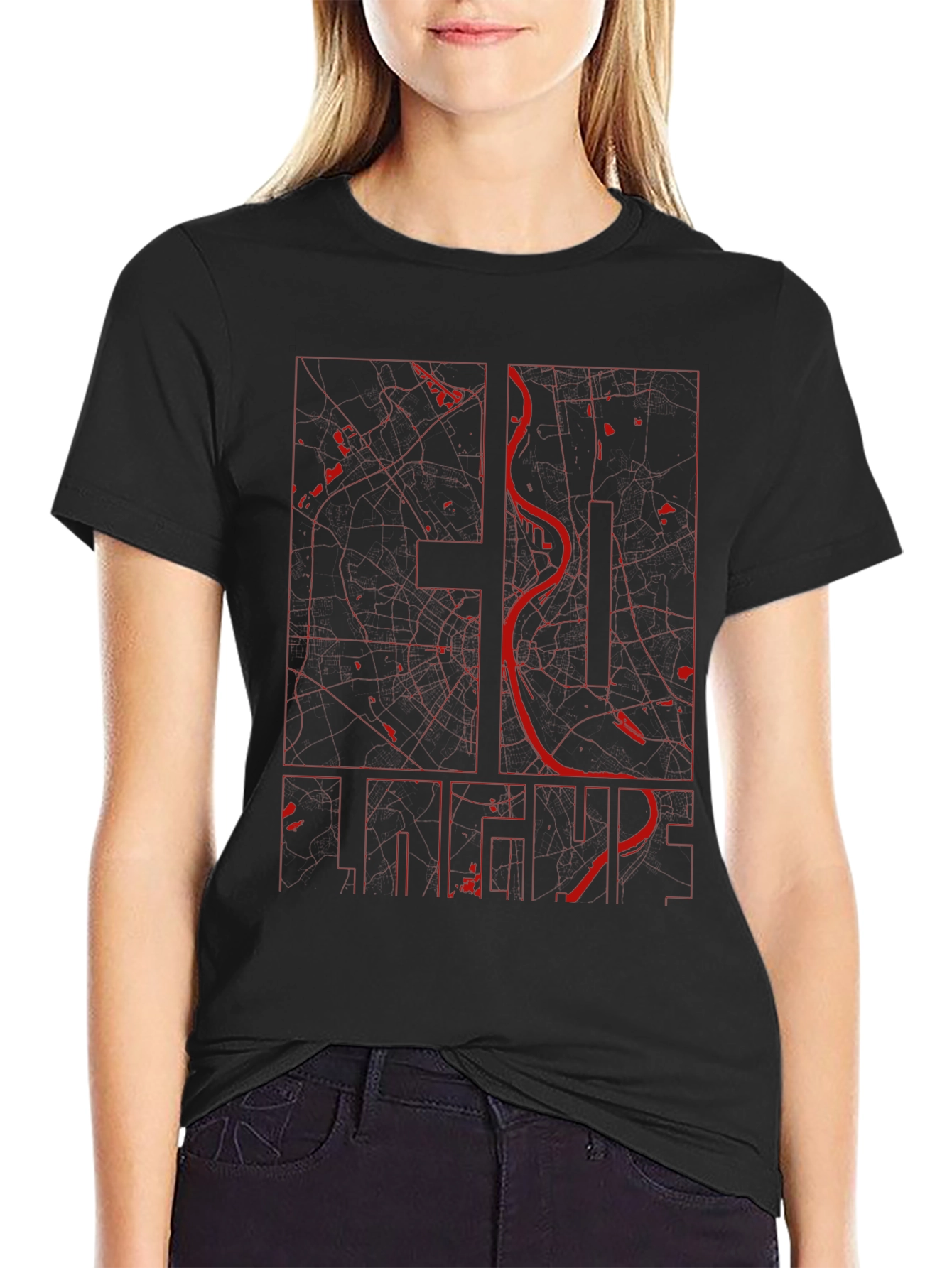 St. Louis City Map Graphic T-Shirt