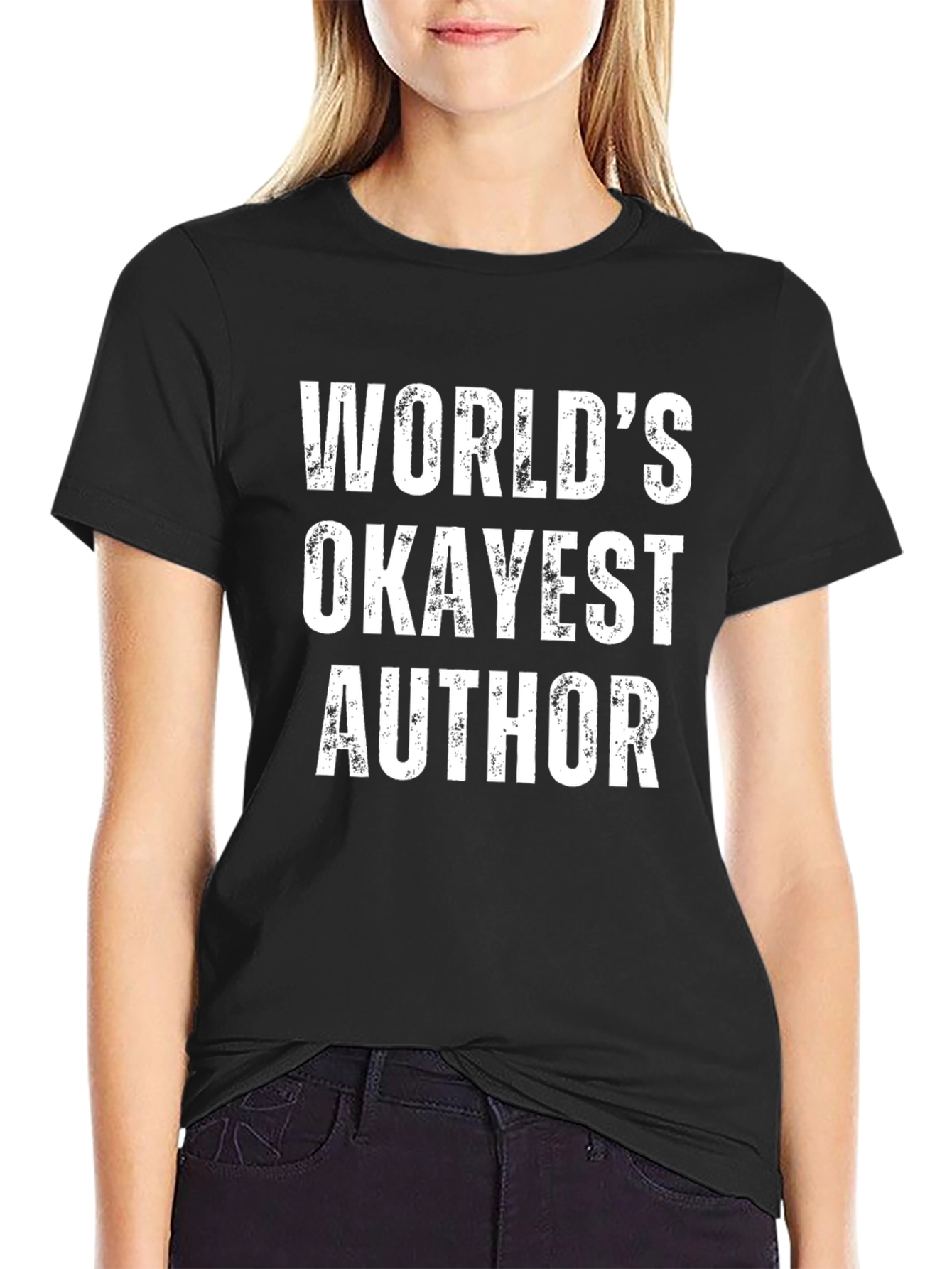 Worlds Okayest Author - Funny T-Shirt