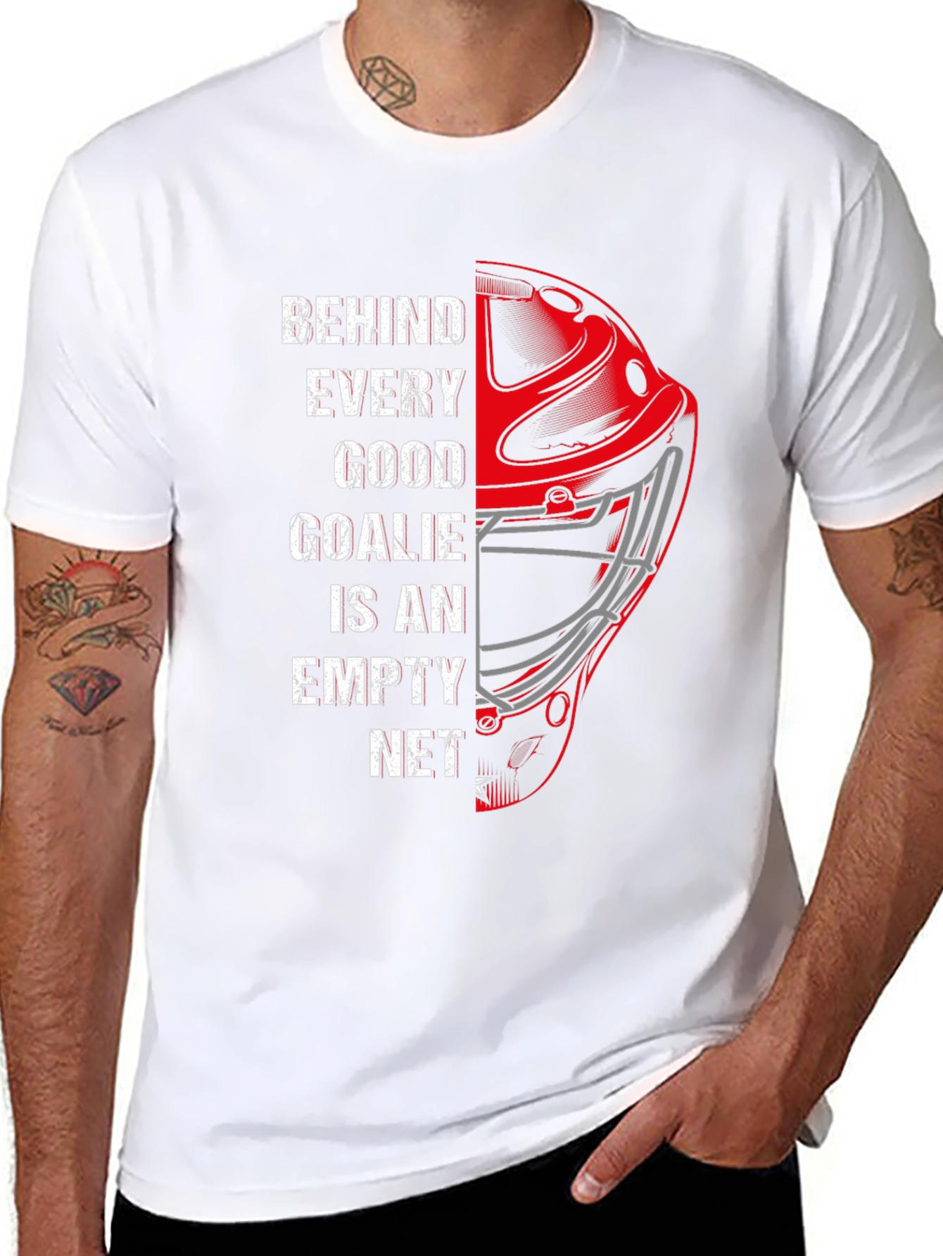 Hockey Goalie Graphic Tee - Behind Every Good Goalie