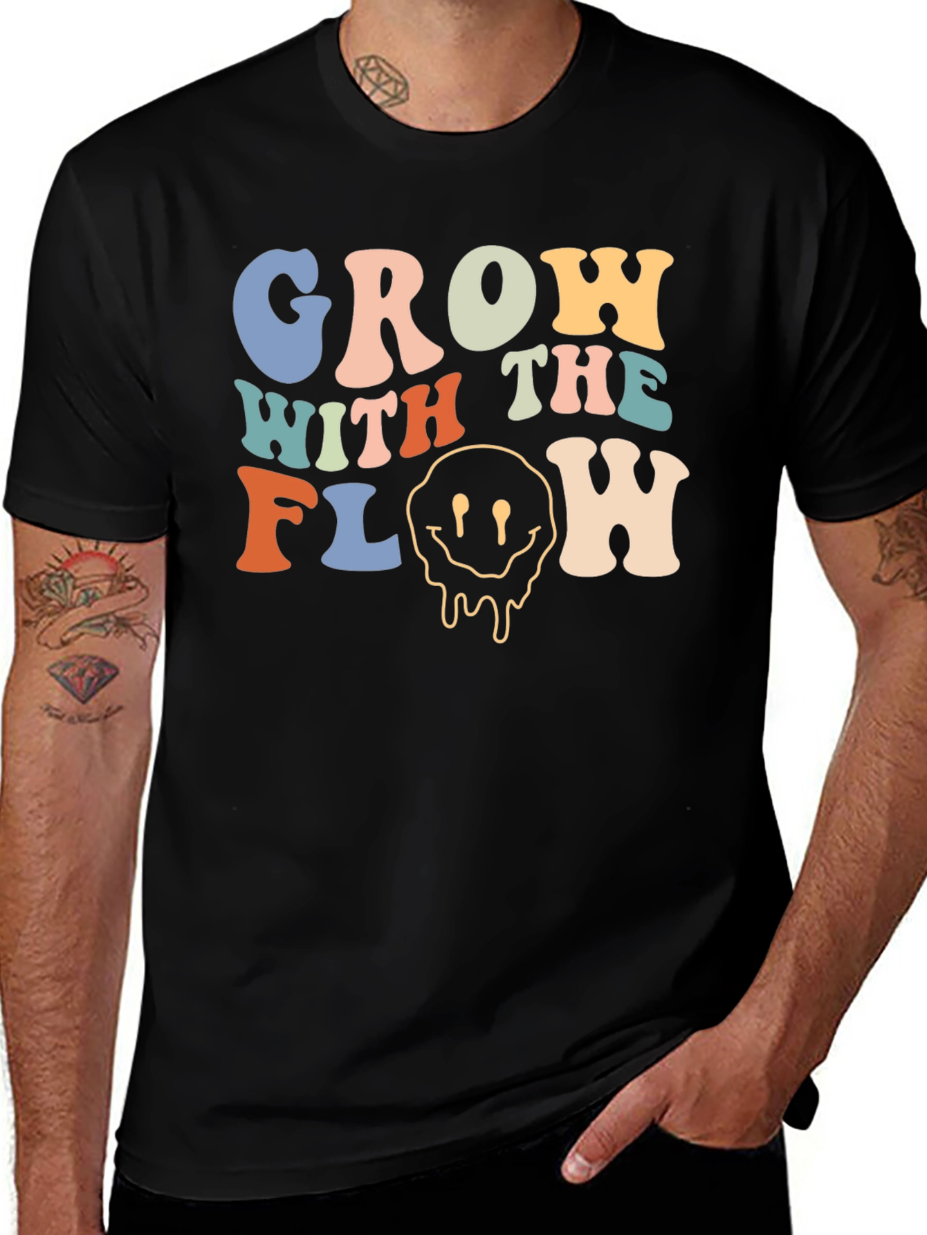 Groovy Grow With The Flow Graphic Tee