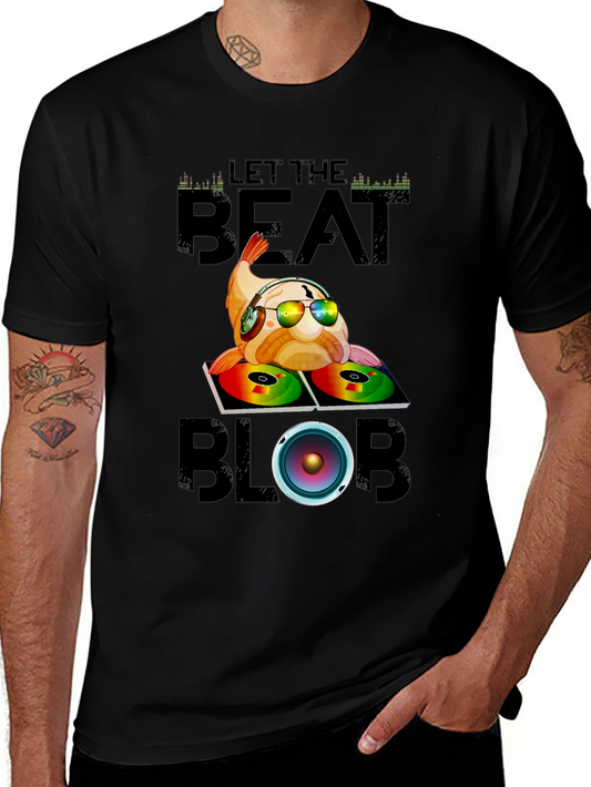 Let the Beat Blob T-Shirt - DJ Fish Graphic Tee