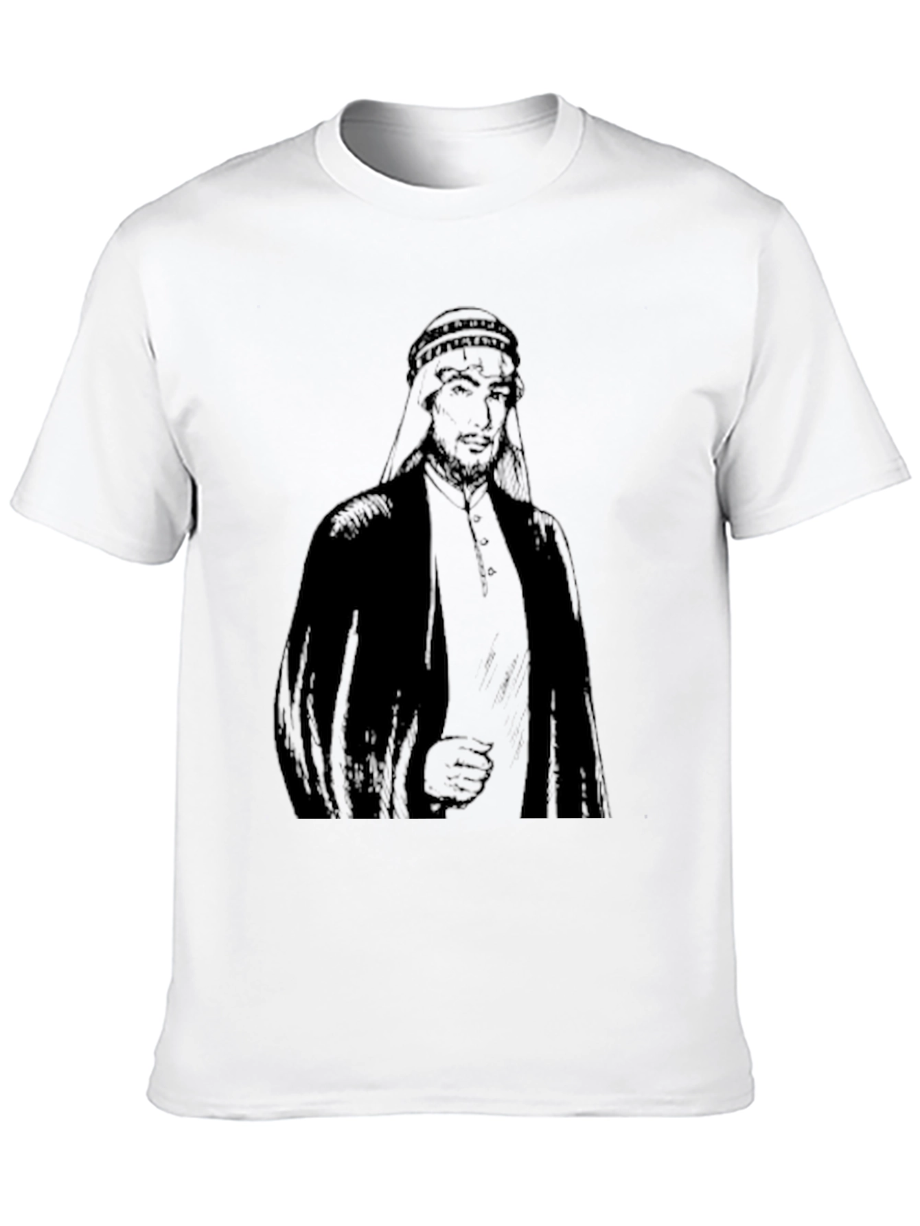 Arab Man Graphic Print Black T-Shirt