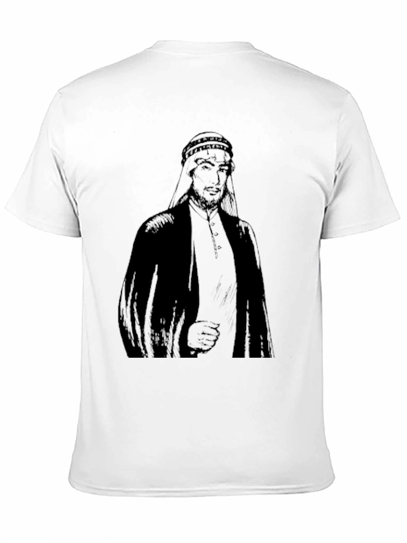 Arab Man Graphic Print Black T-Shirt