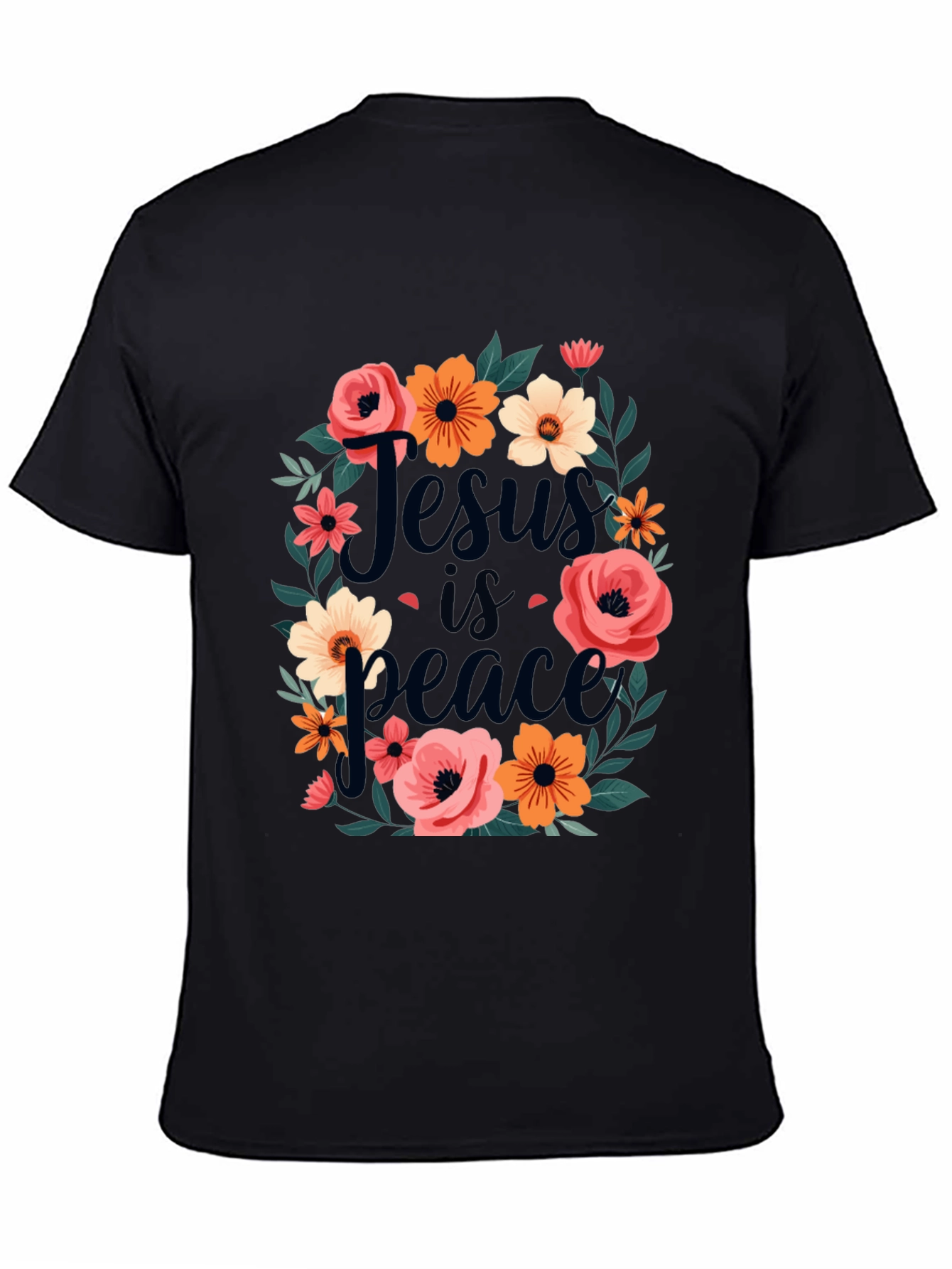 Jesus is Peace Floral T-Shirt