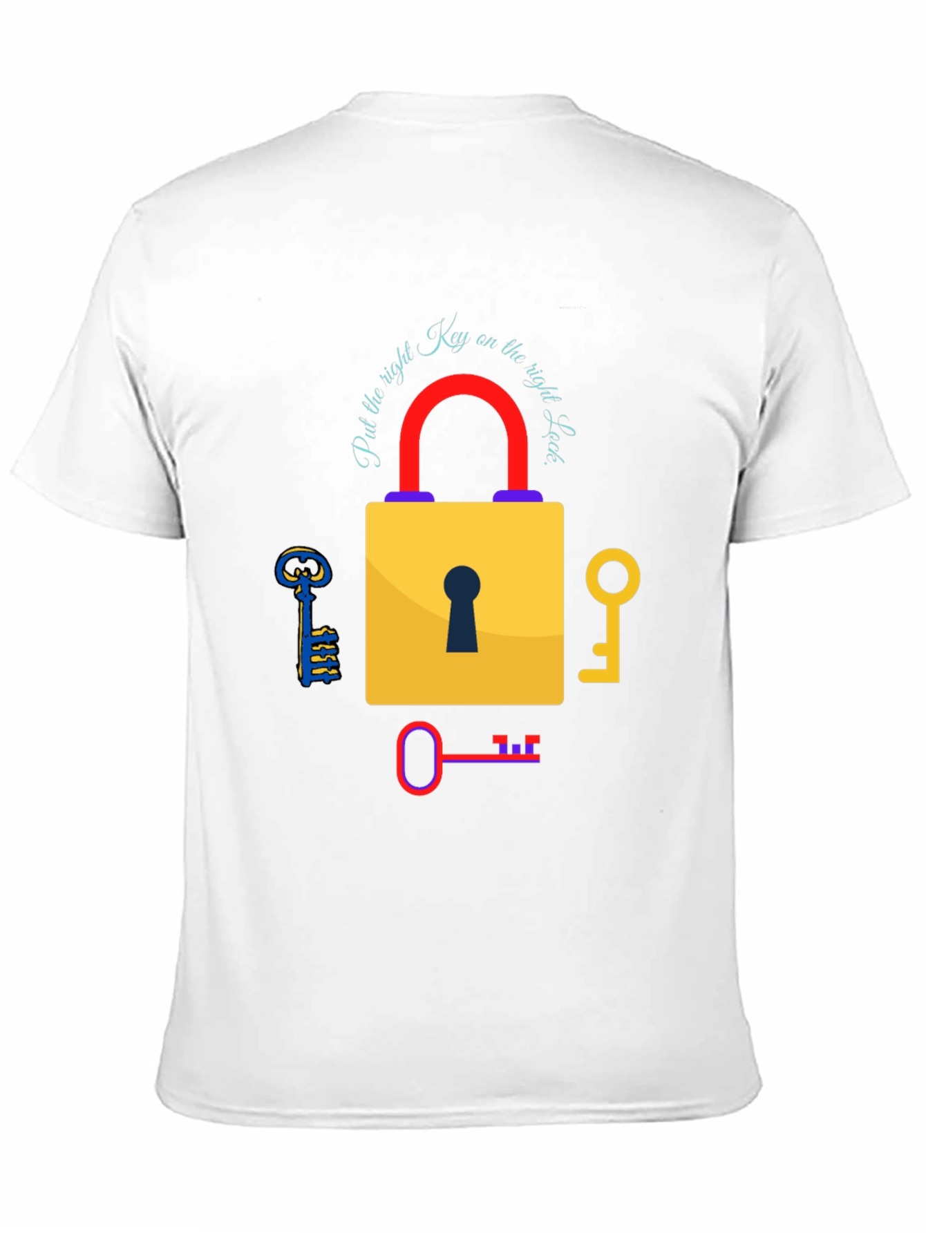 Right Key Lock Graphic Tee - Black