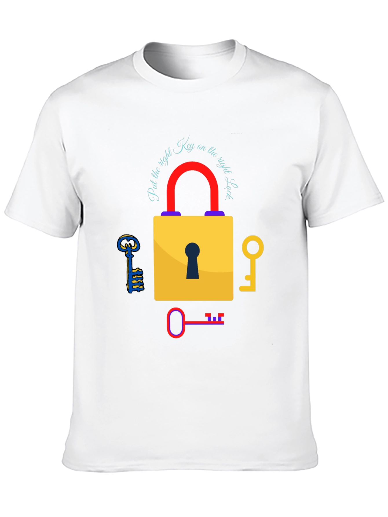 Right Key Lock Graphic Tee - Black