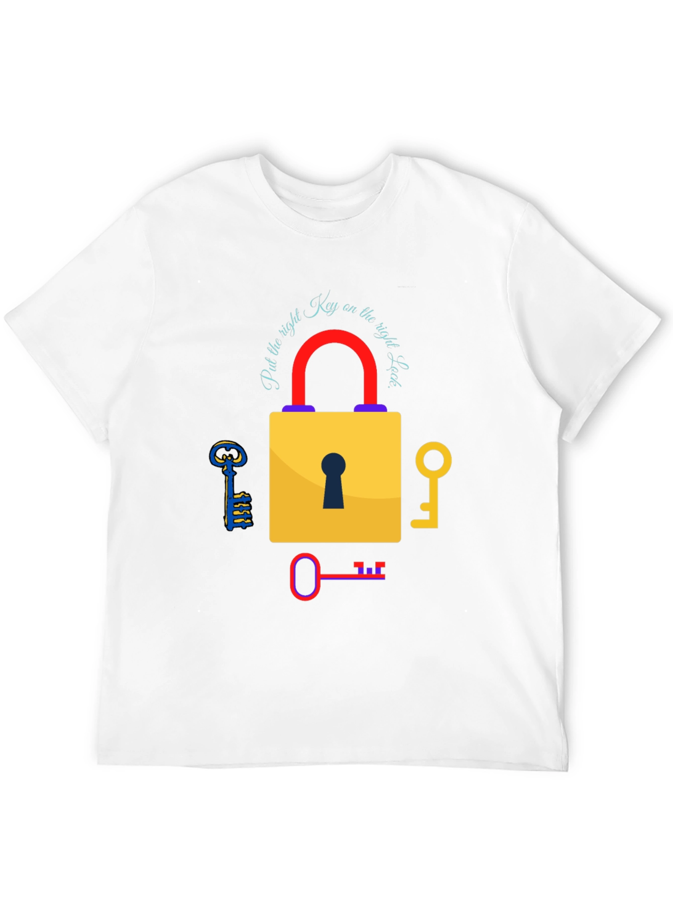Right Key Lock Graphic Tee - Black