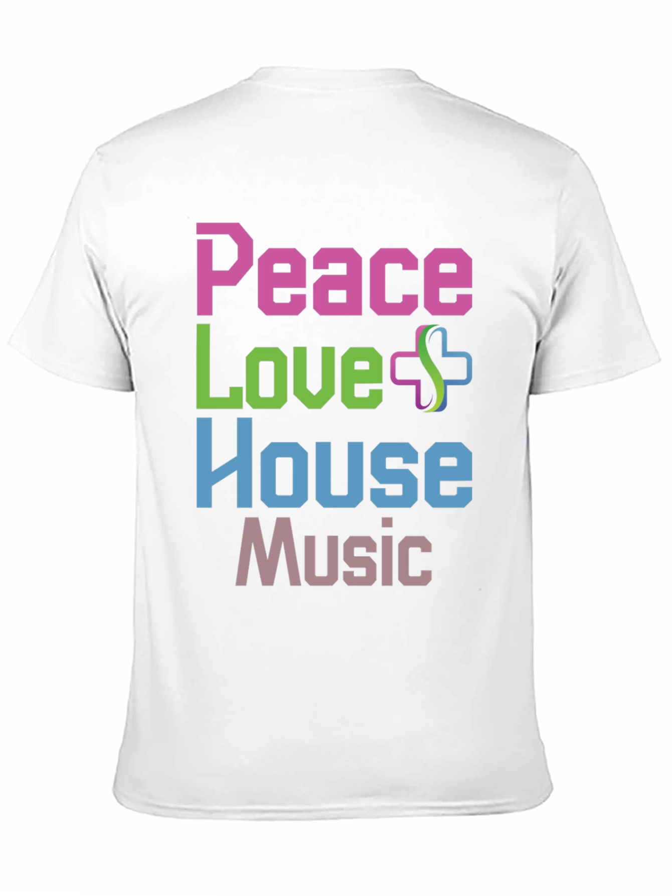 Peace Love House Music Graphic T-Shirt