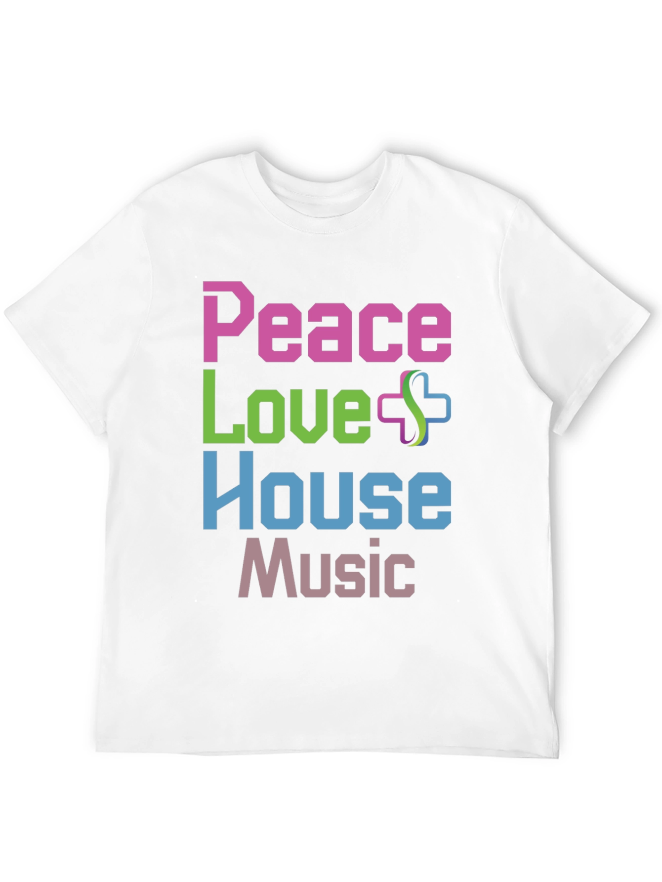 Peace Love House Music Graphic T-Shirt