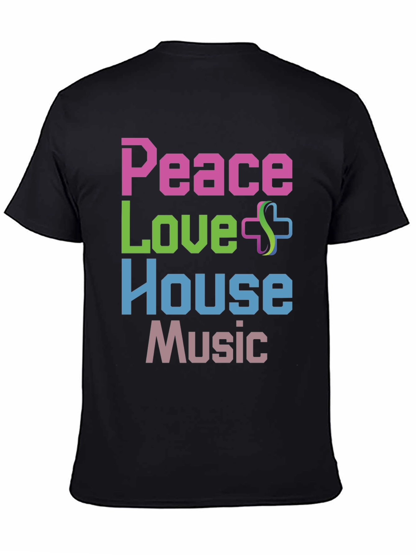 Peace Love House Music Graphic T-Shirt