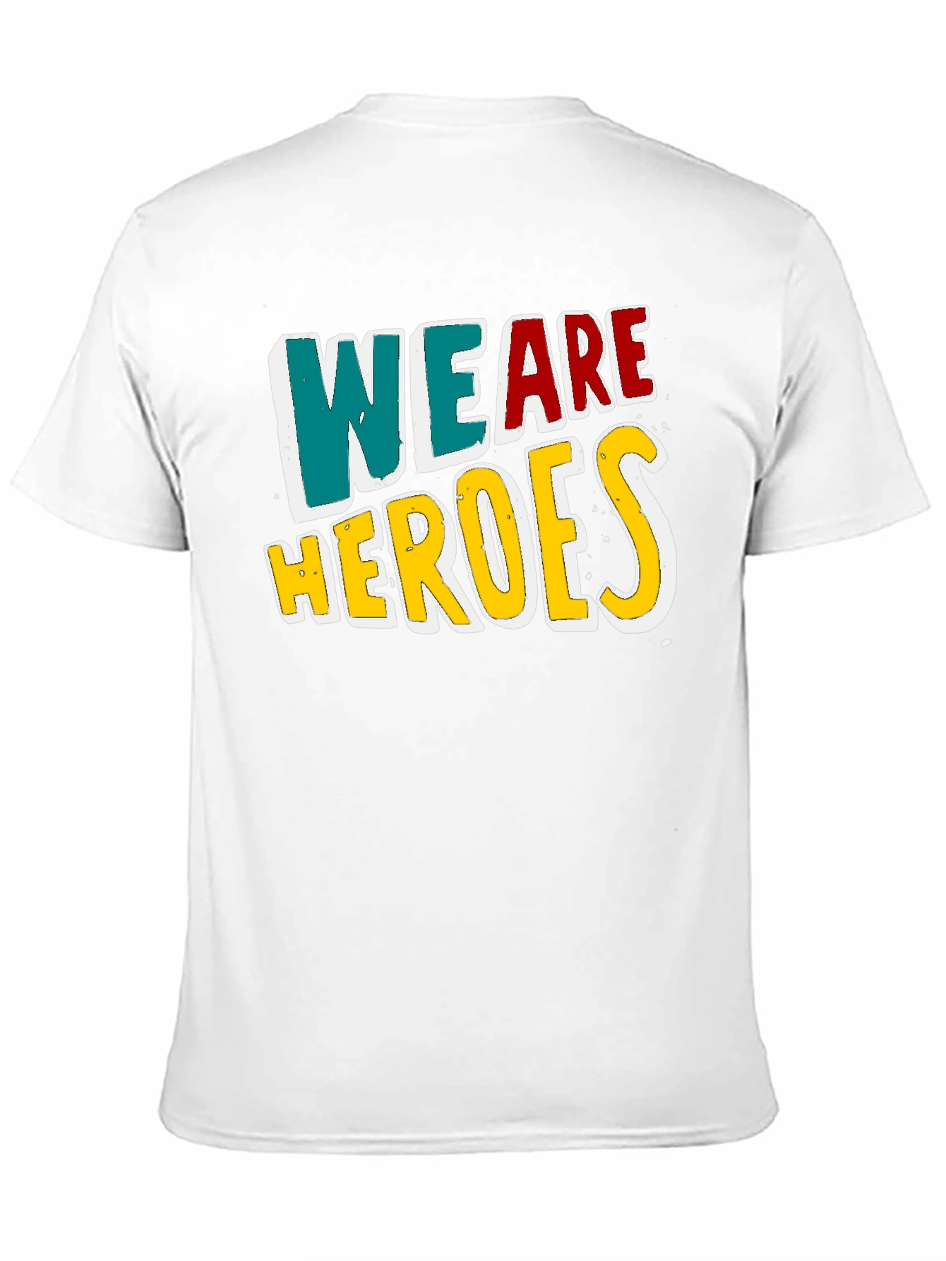 We Are Heroes Graphic Print Black T-Shirt