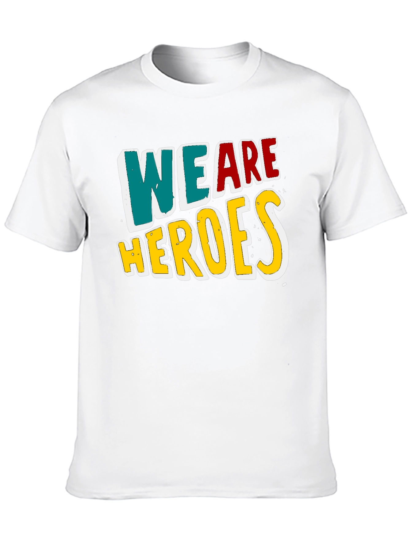 We Are Heroes Graphic Print Black T-Shirt
