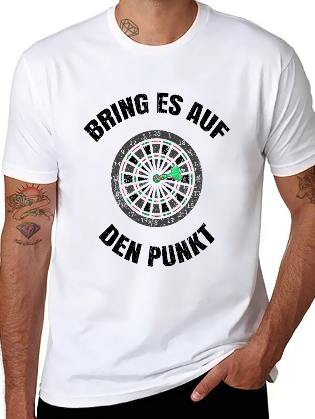 Darts T-Shirt - Bring Es Auf Den Punkt