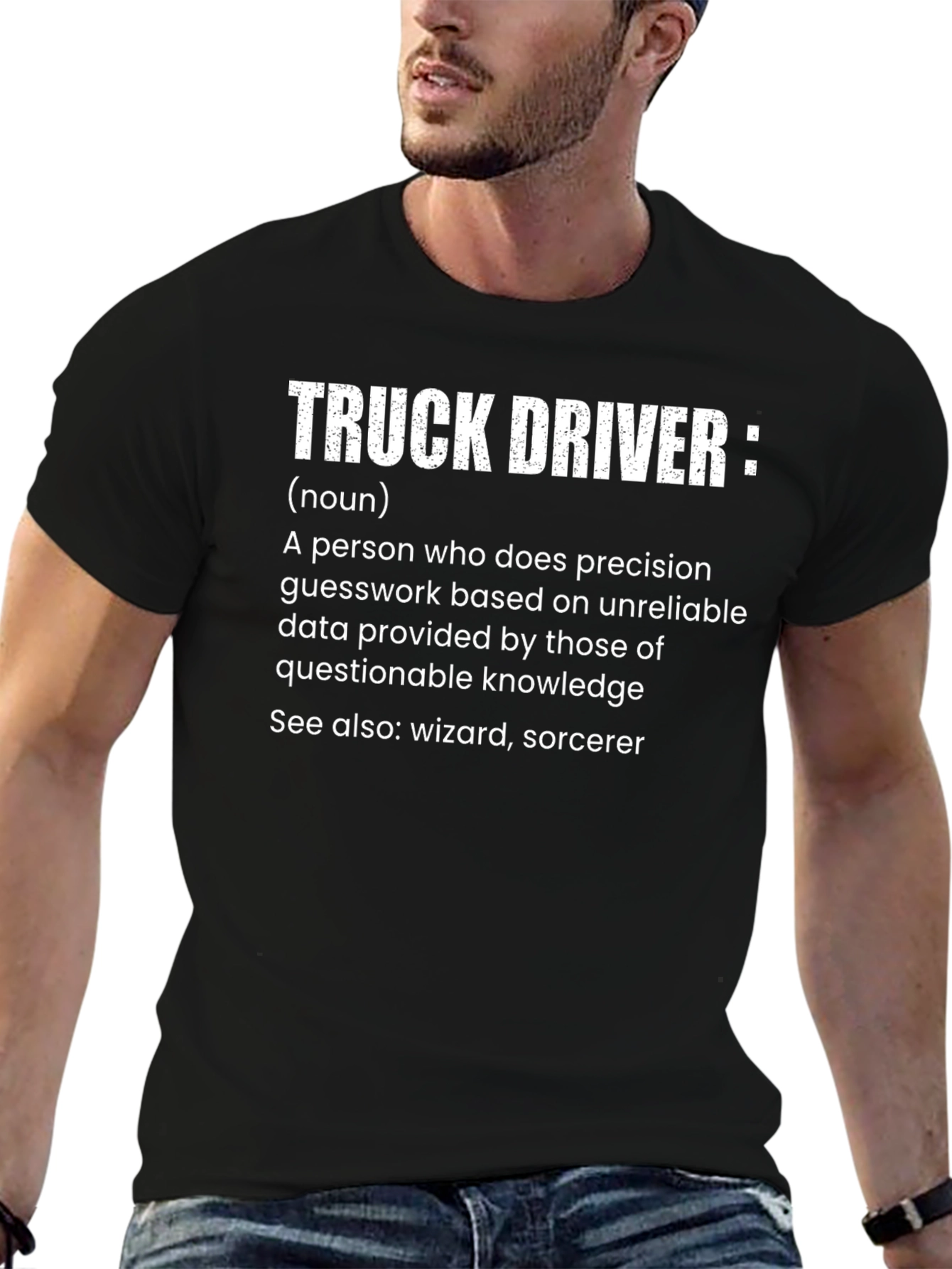 Truck Driver Definition Black T-Shirt