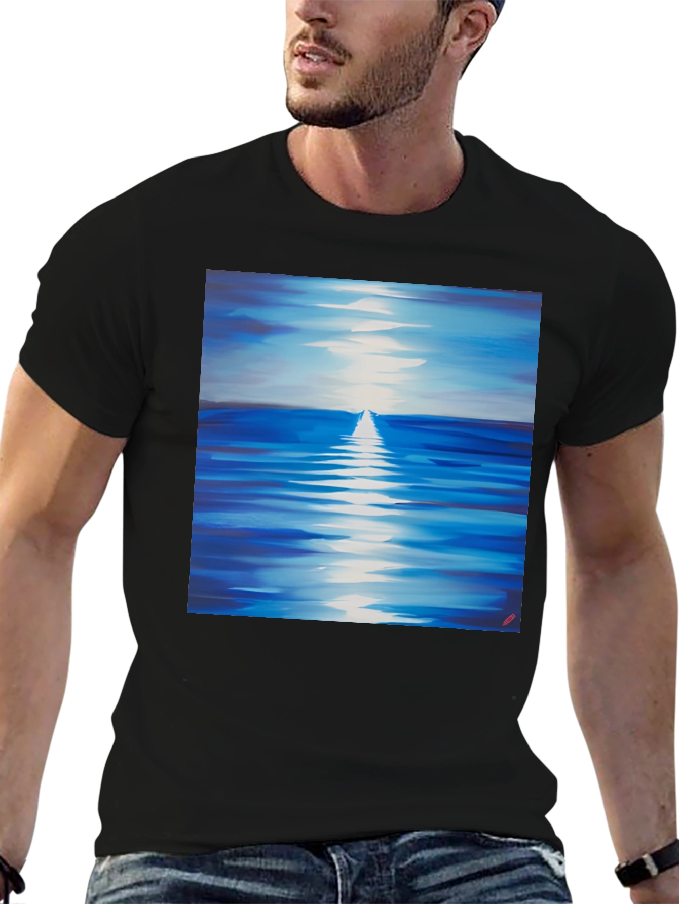 Ocean Reflection T-Shirt - Artistic Design
