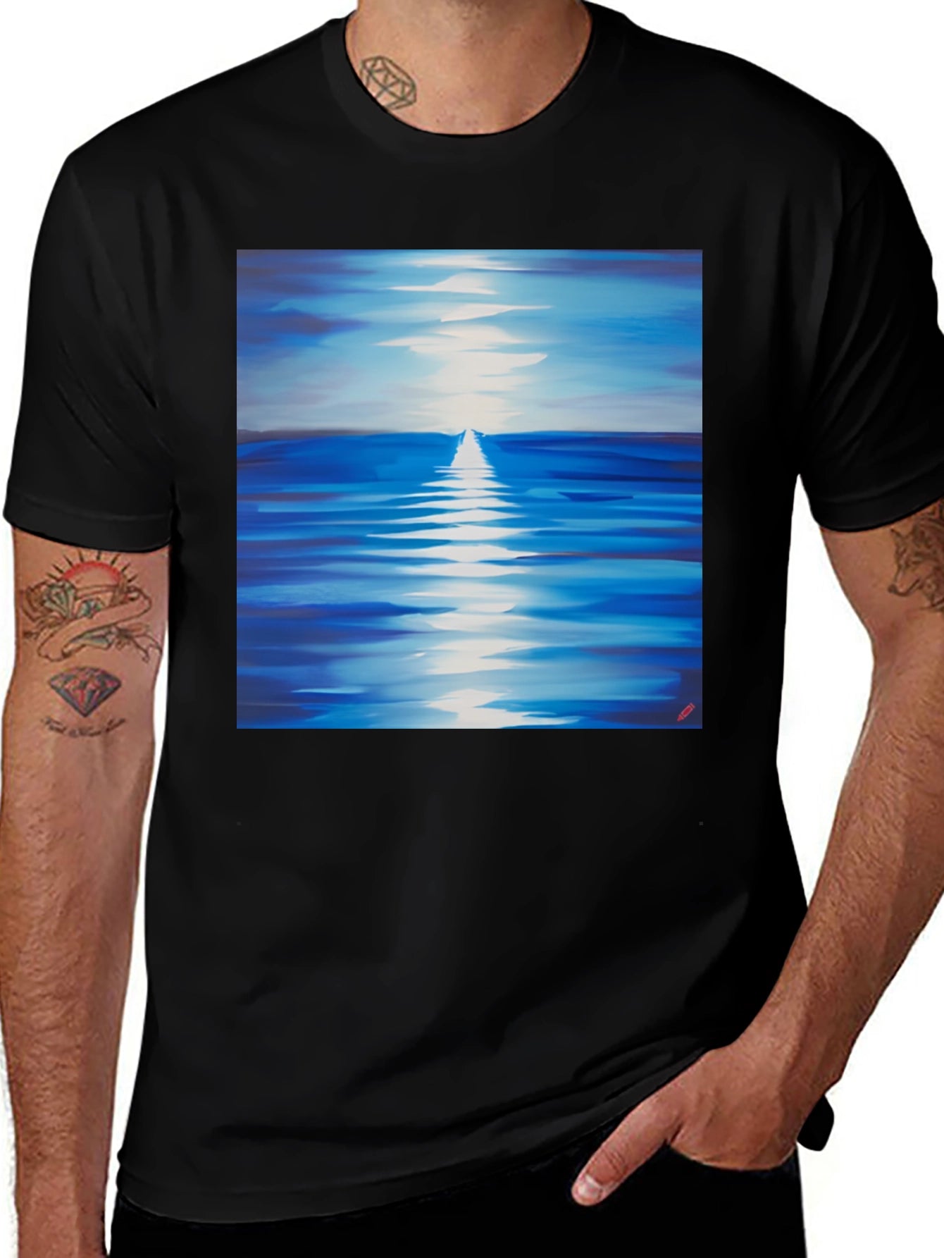 Ocean Reflection T-Shirt - Artistic Design