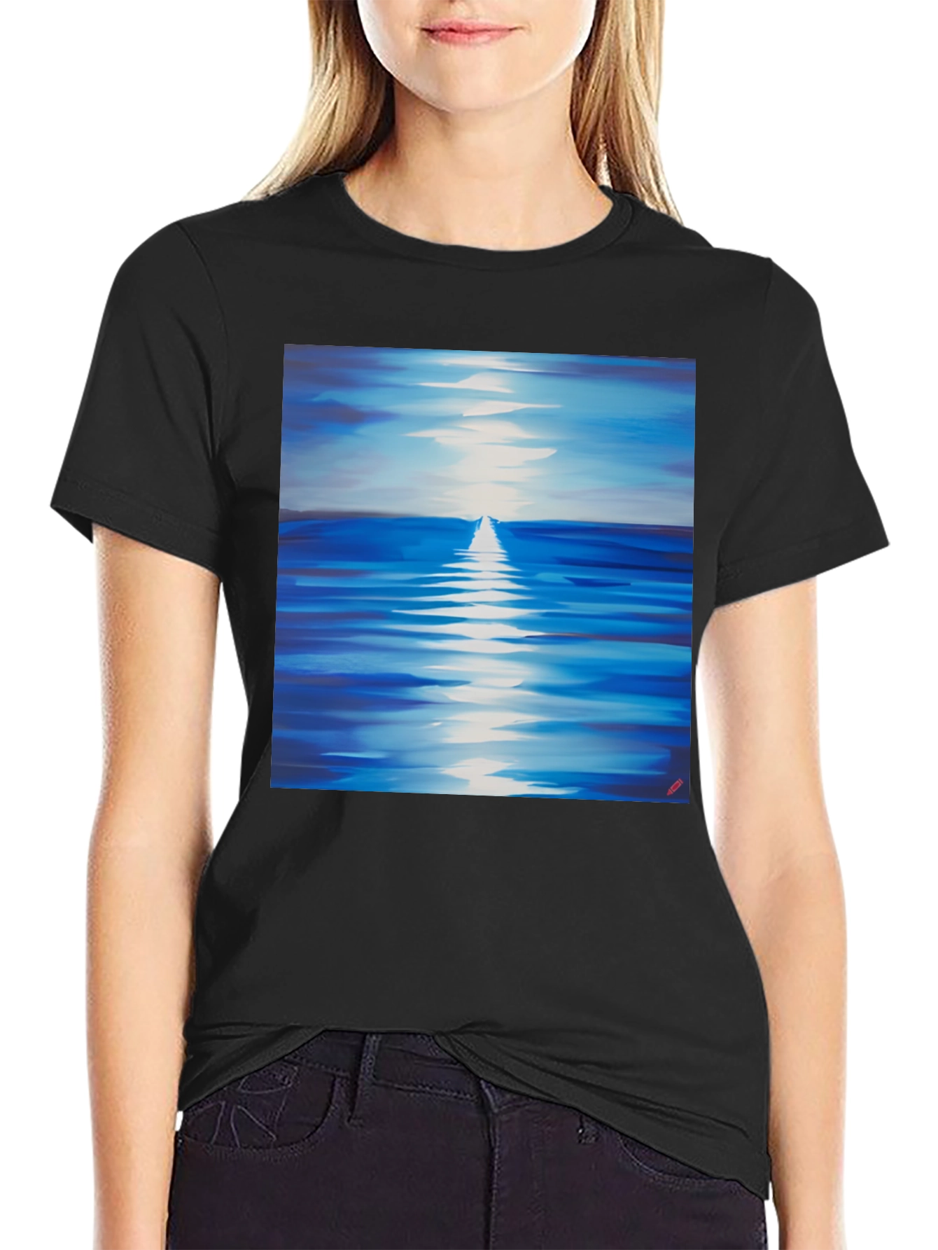 Ocean Reflection T-Shirt - Artistic Design