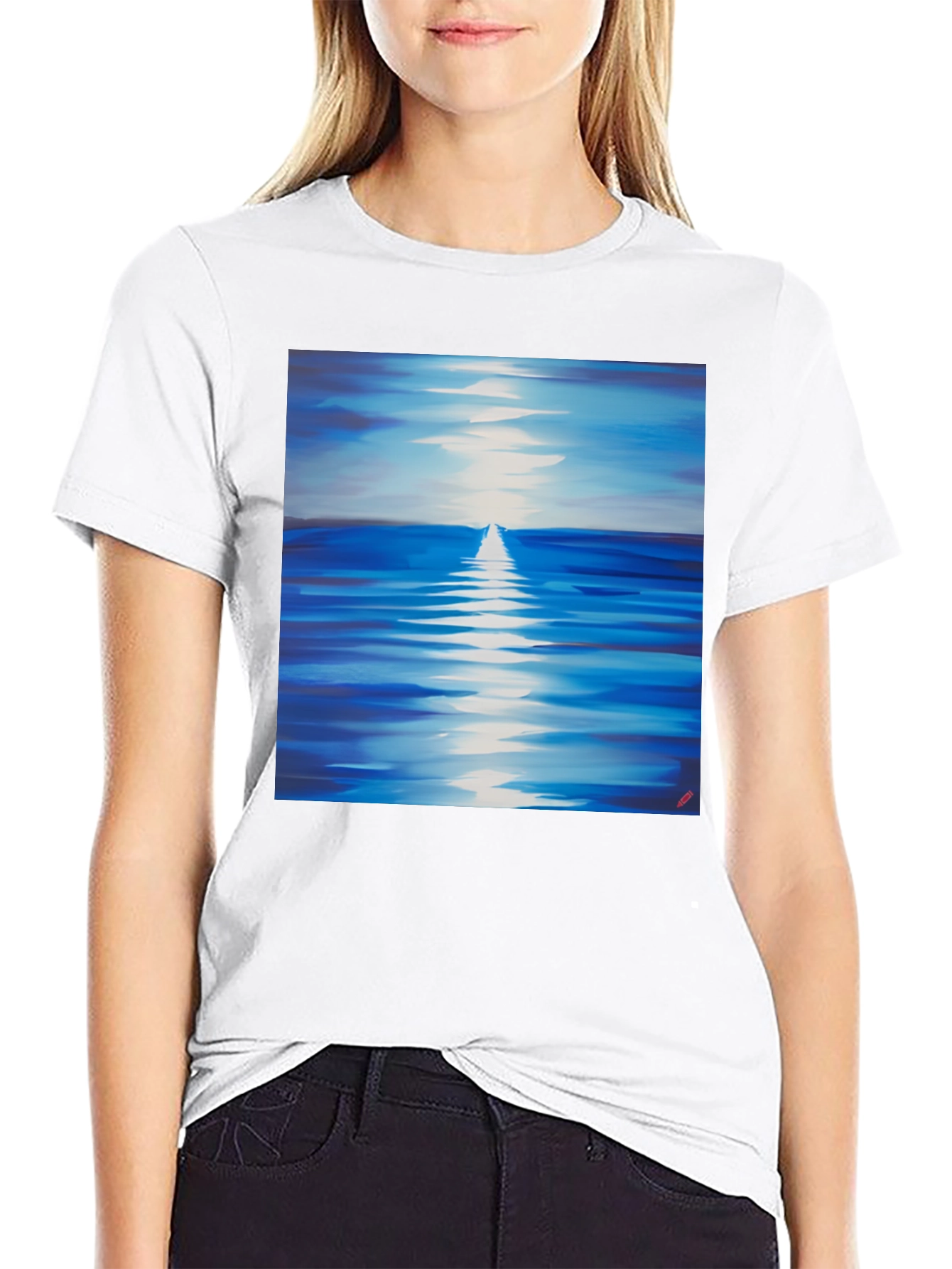 Ocean Reflection T-Shirt - Artistic Design